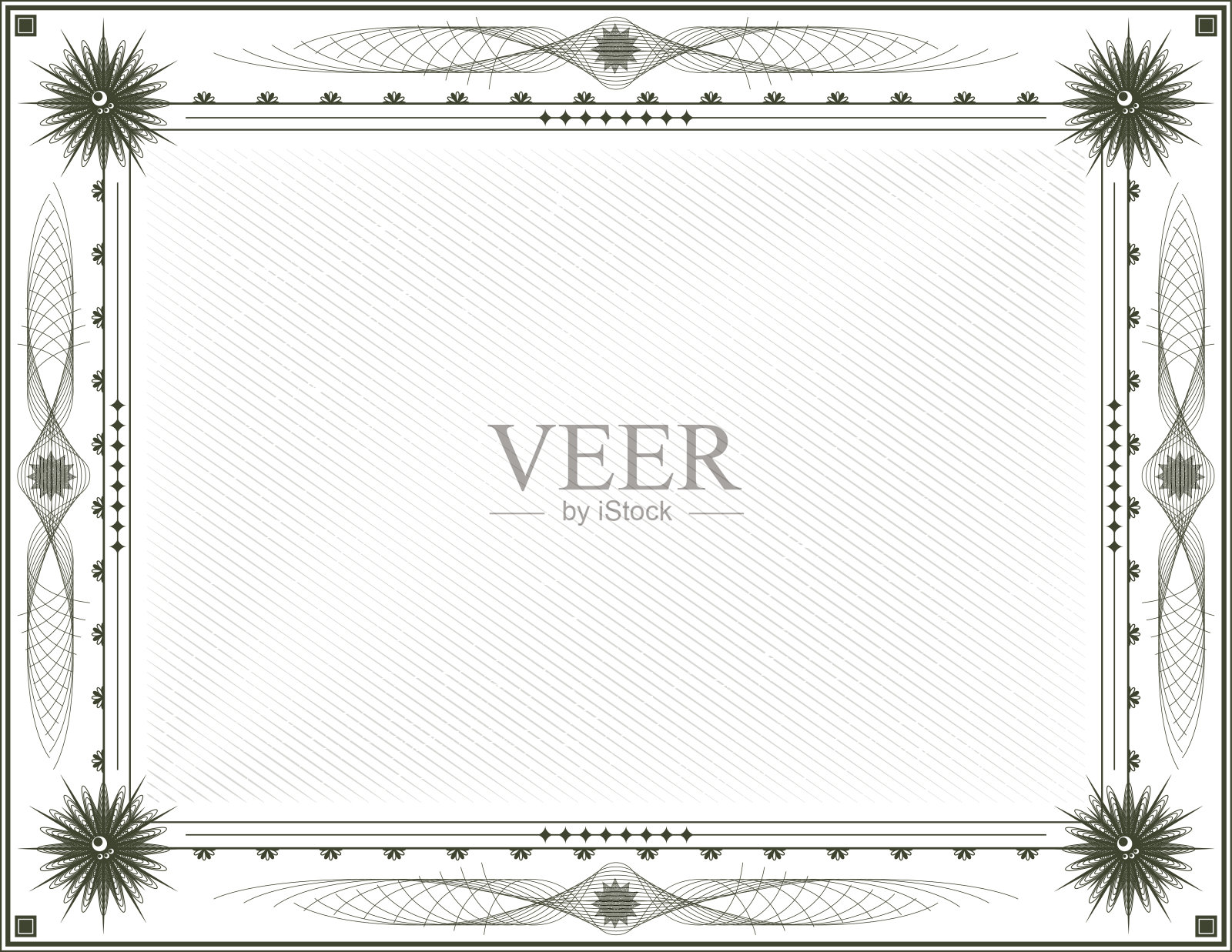 证书或文凭模板设计元素图片