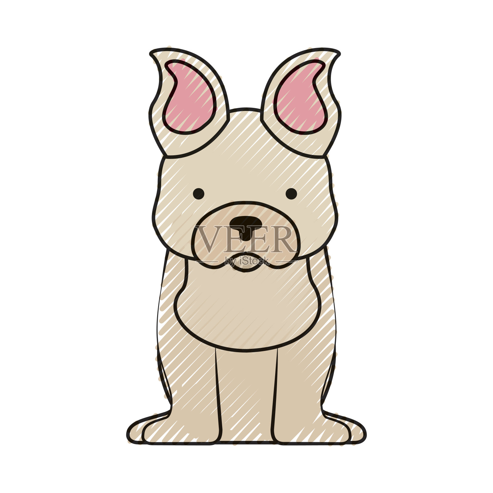 可爱的狗吉祥物图标设计元素图片