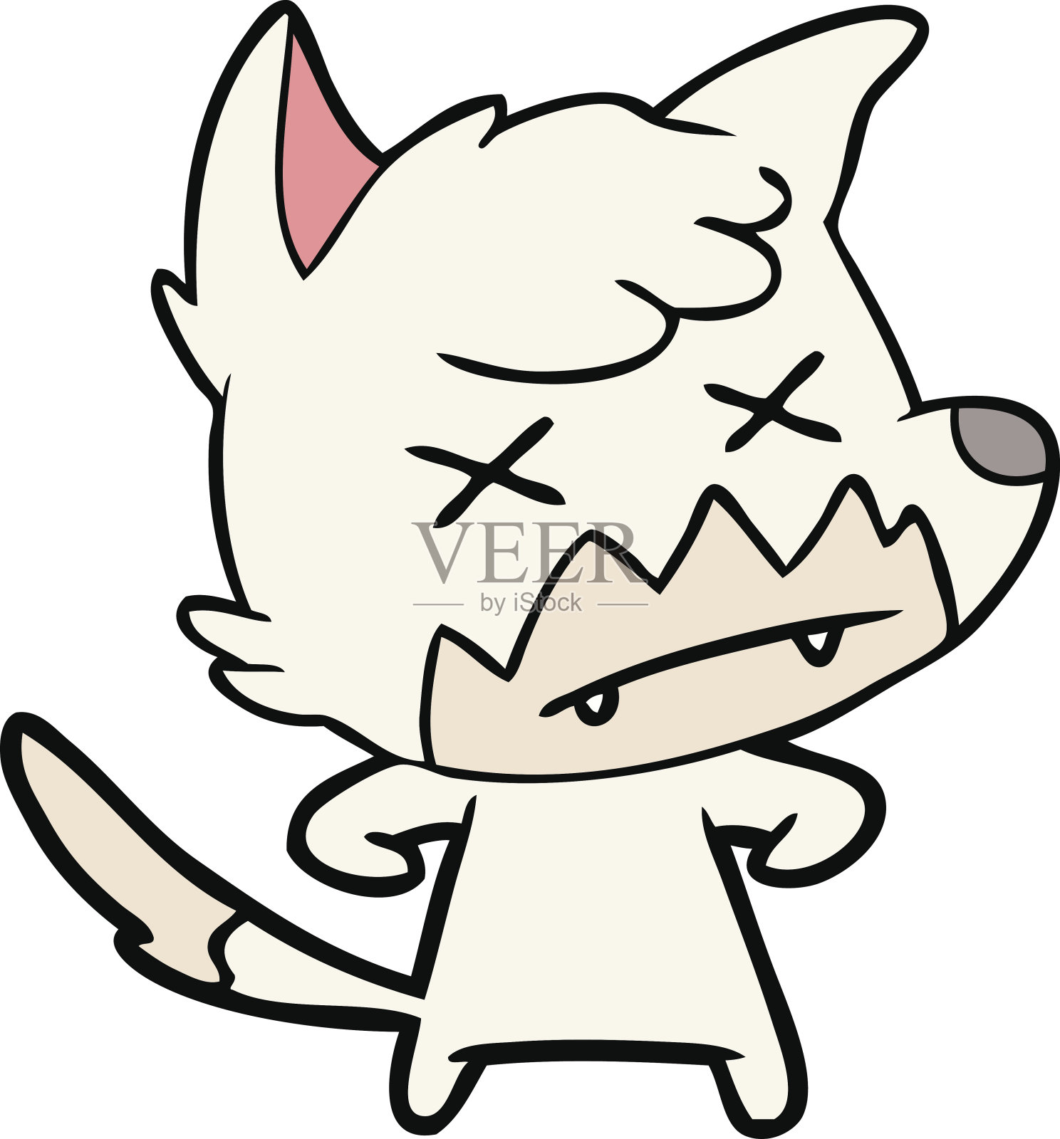 卡通死狐狸设计元素图片