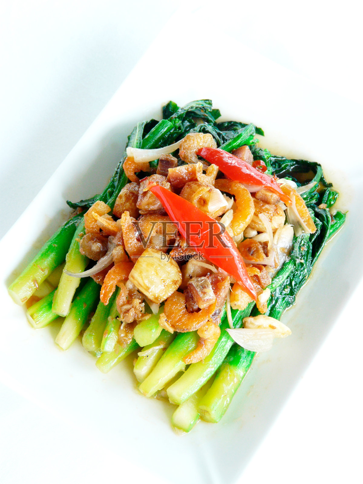 健康食品——姜酱炒羽衣甘蓝照片摄影图片