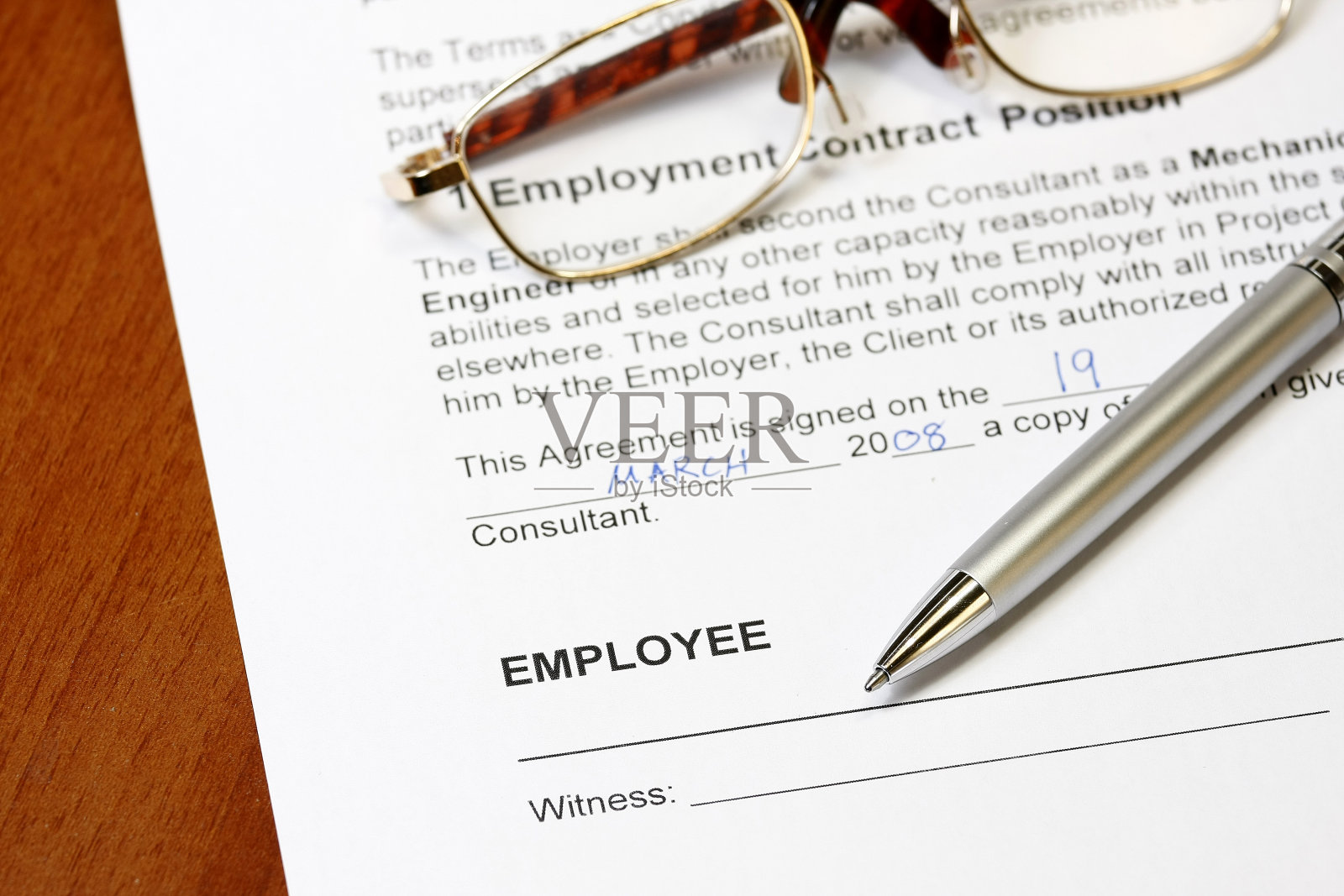 雇佣合同照片摄影图片