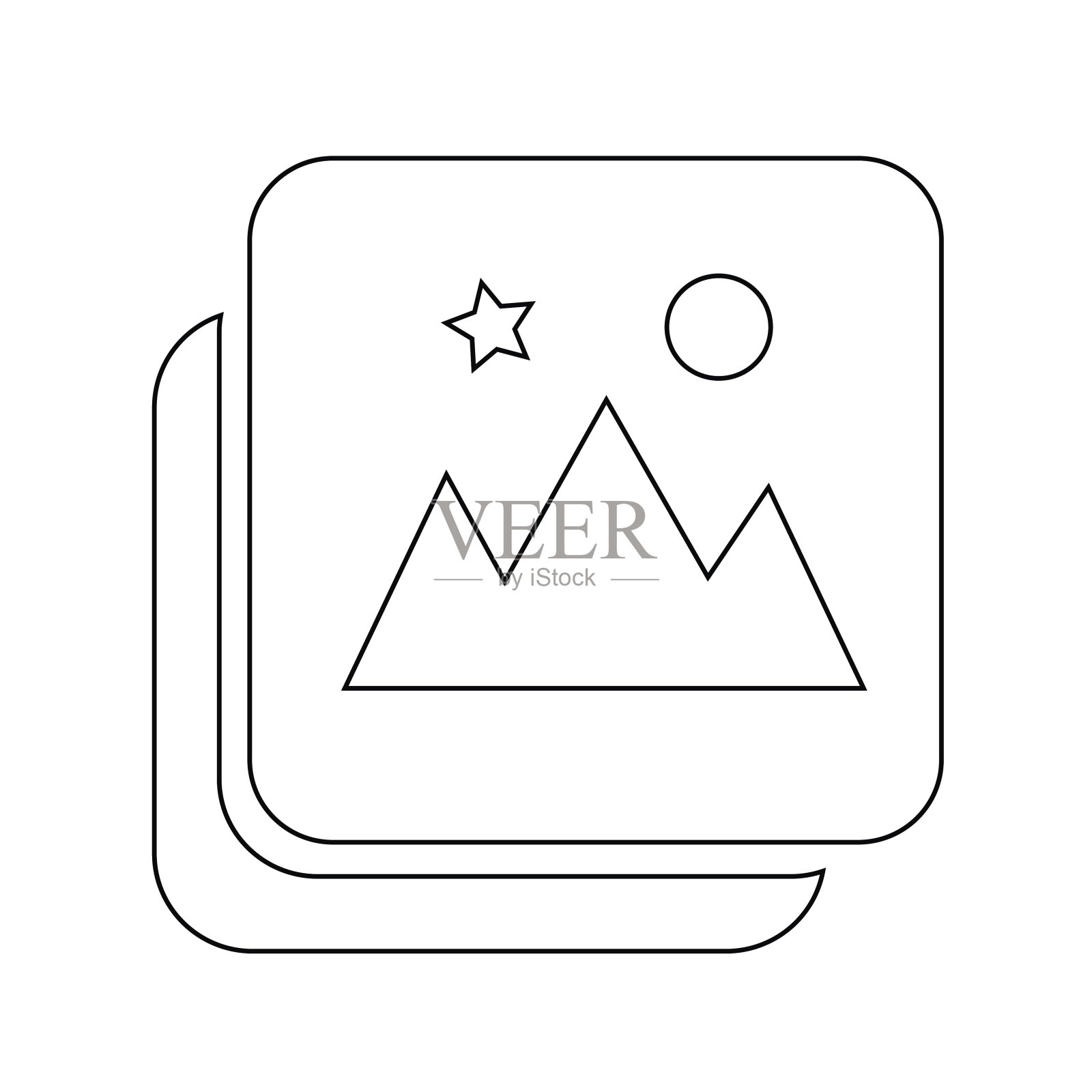 图片画廊相册图标插图设计图标素材