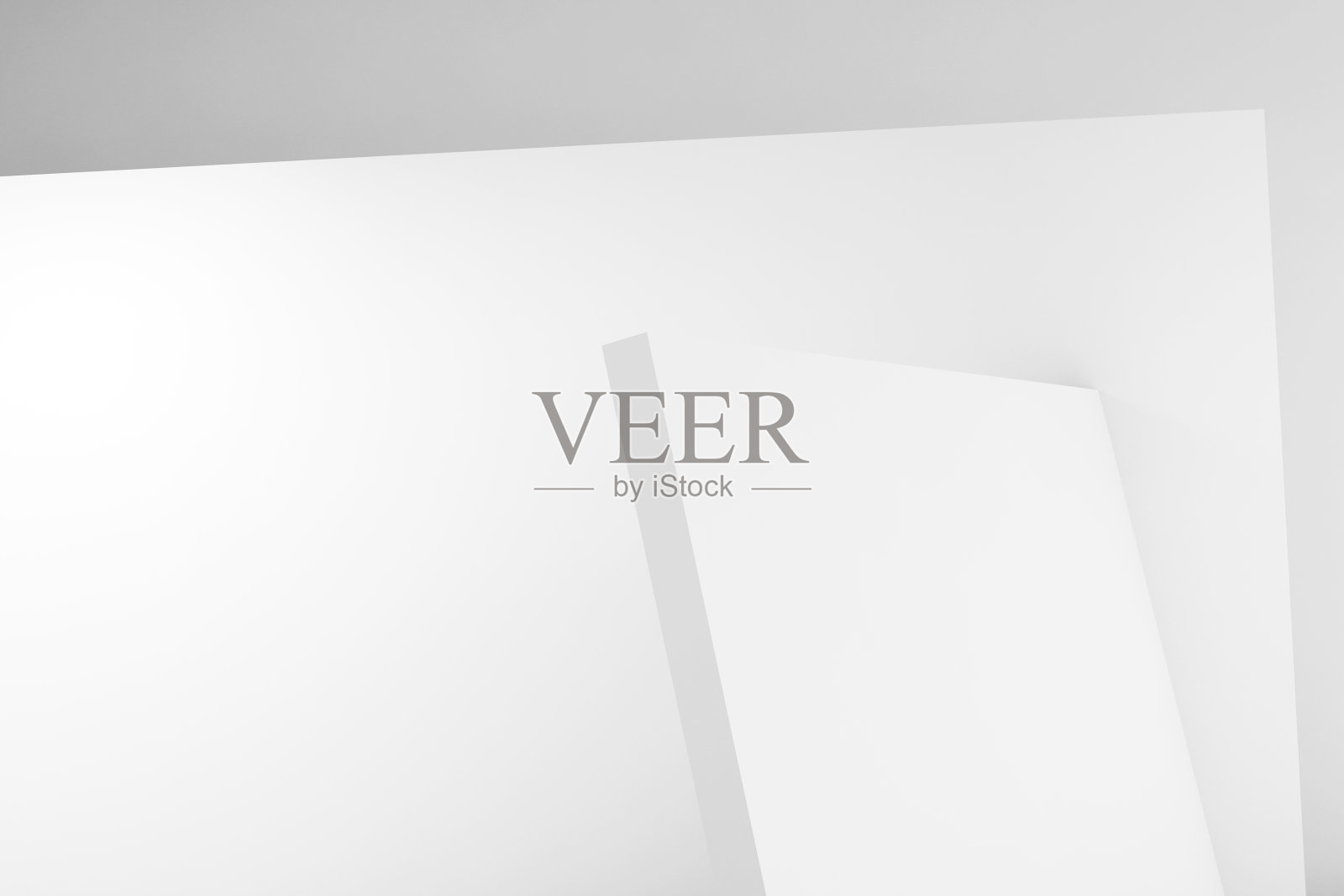 空白的室内设计。三维渲染插画图片素材