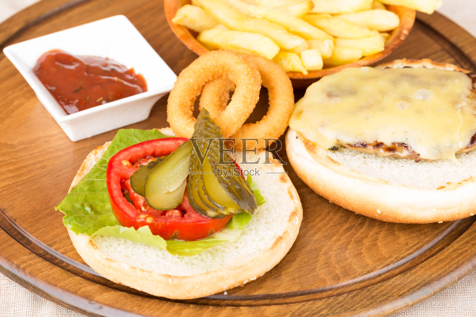 汉堡开放式照片摄影图片