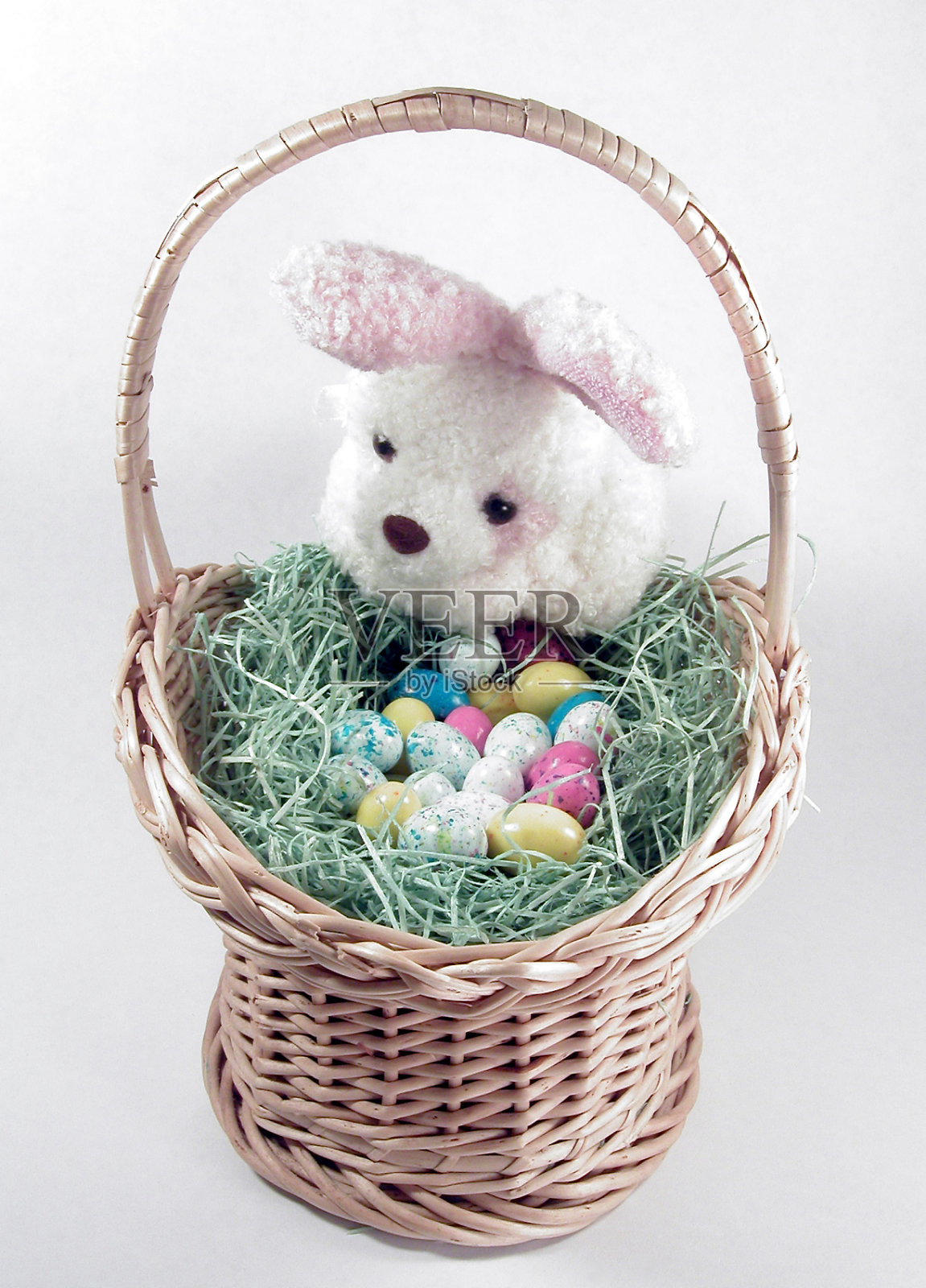 兔子和篮子 2照片摄影图片