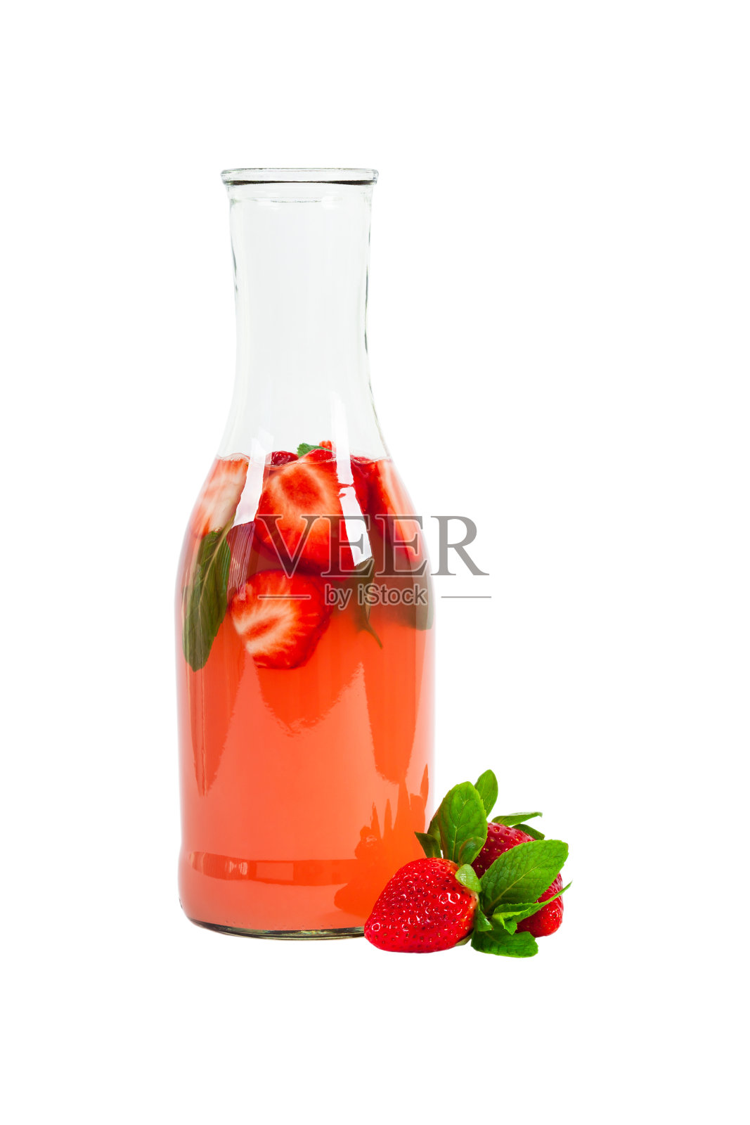 草莓柠檬饮料照片摄影图片