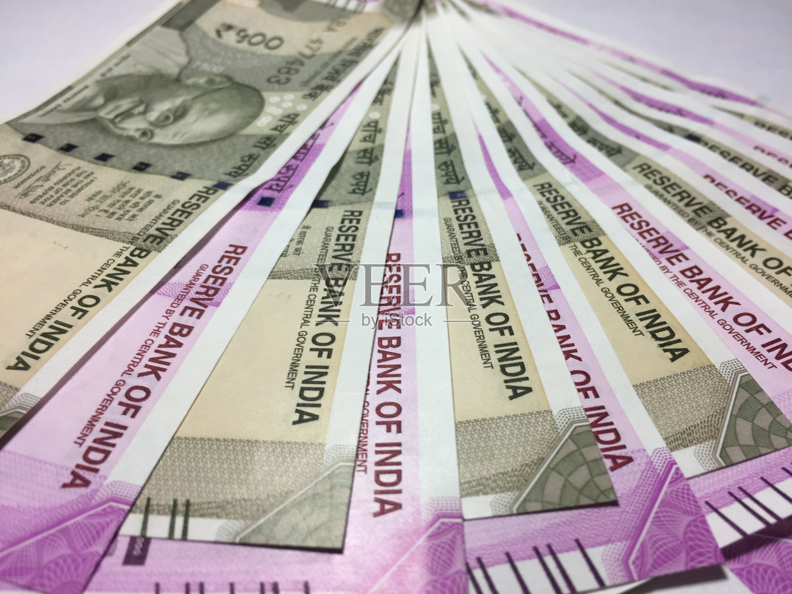 500和2000印度货币照片摄影图片