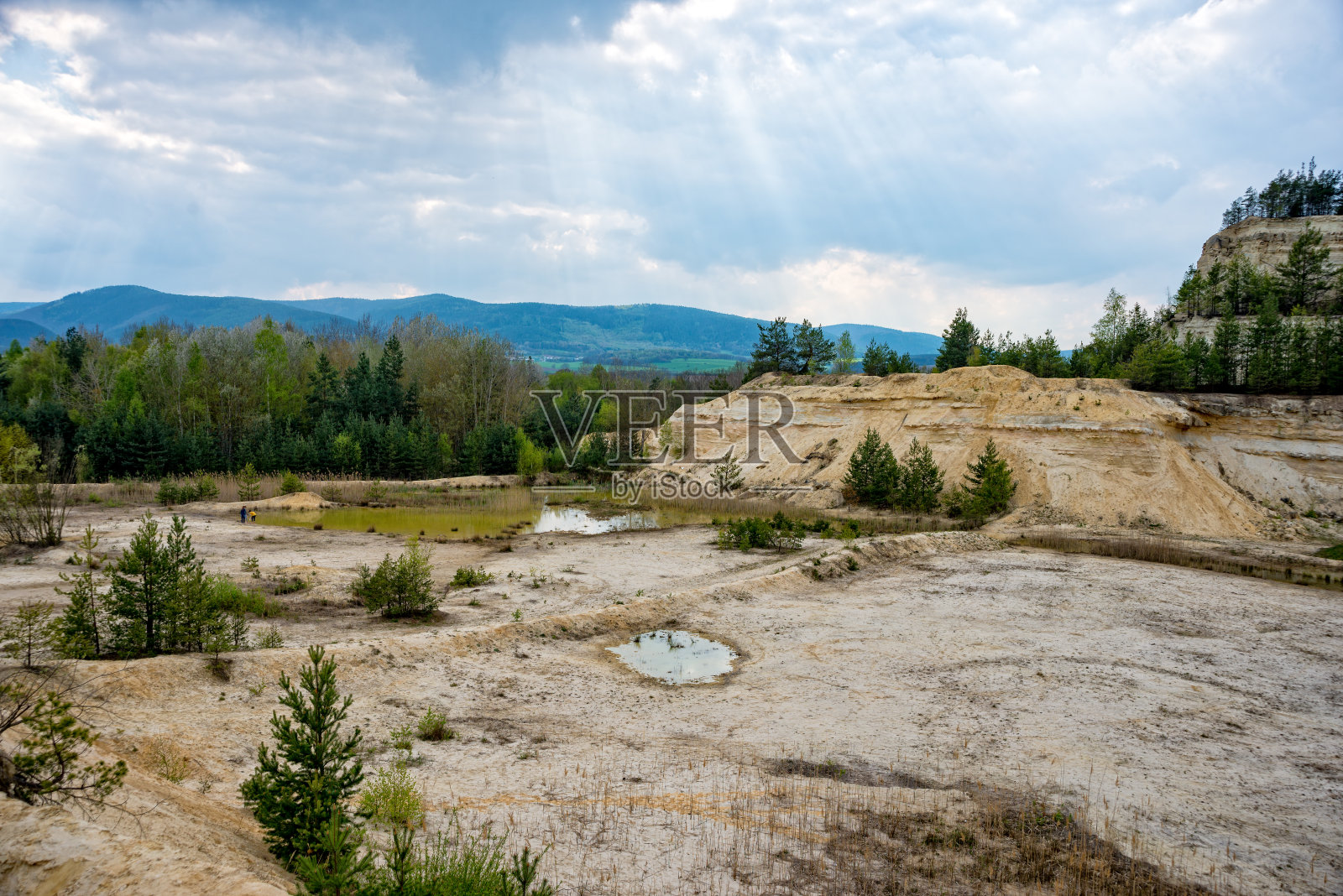 俯瞰砂岩坑照片摄影图片