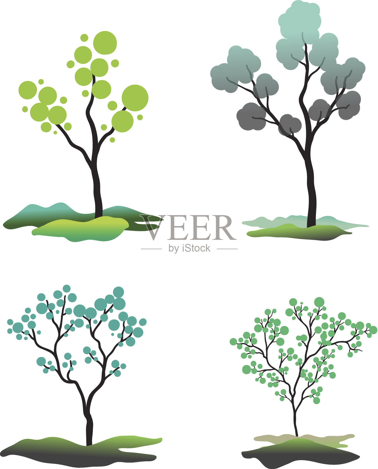 树木D插画图片素材