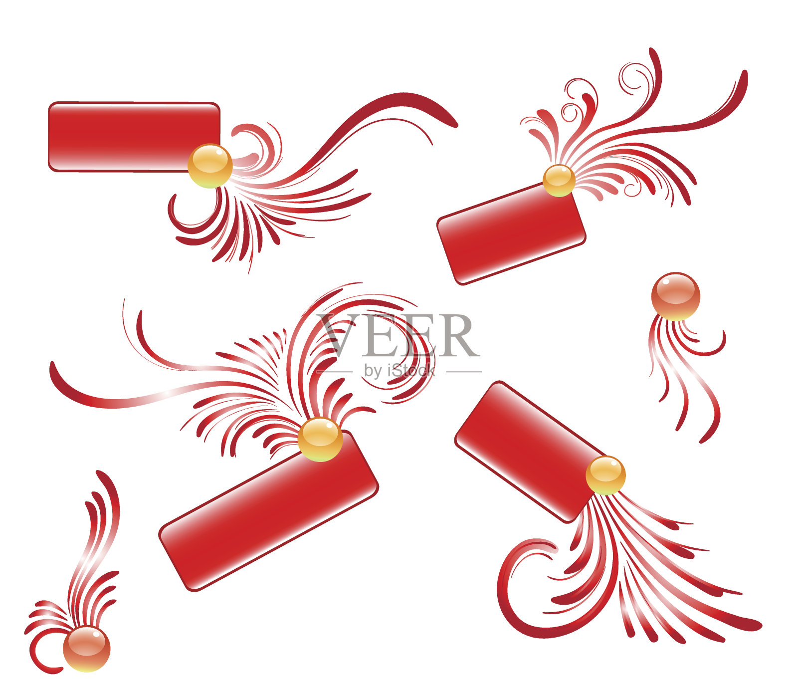 红色的标记插画图片素材