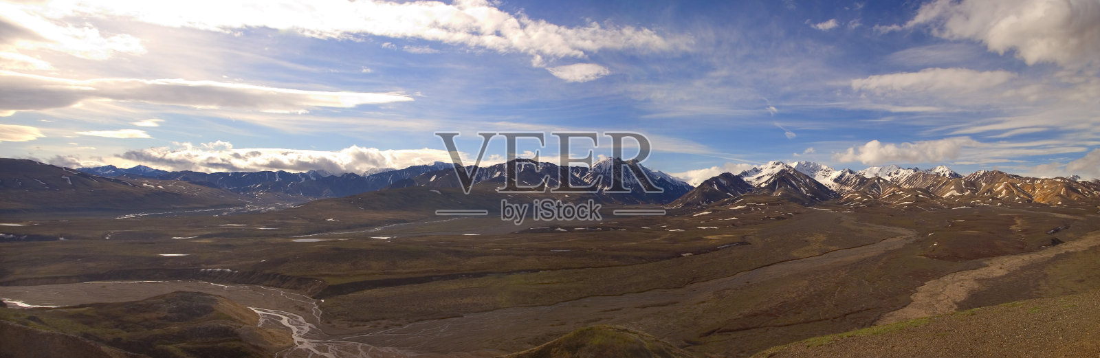 德纳利峰公园全景照片摄影图片