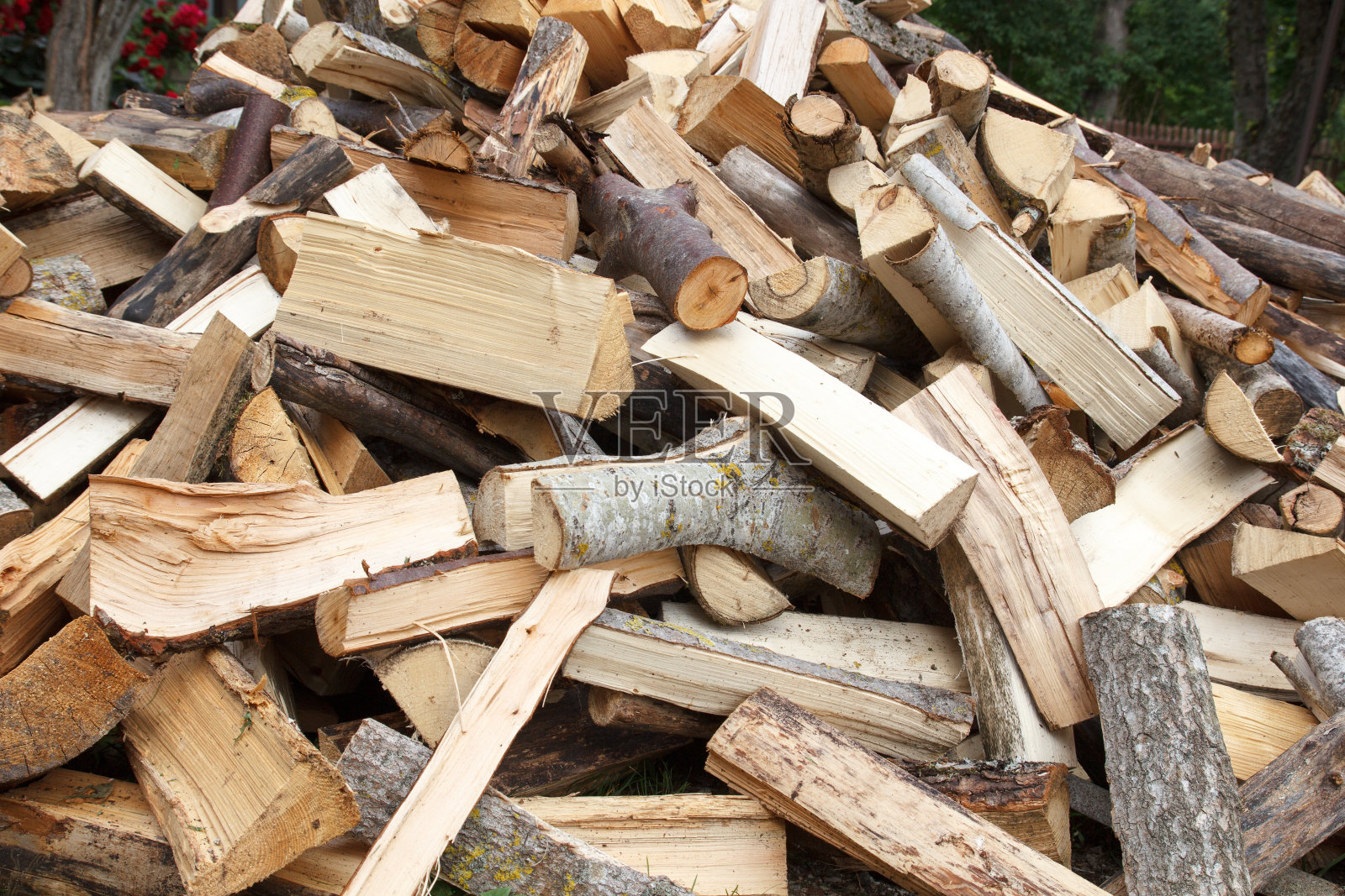 堆柴火照片摄影图片