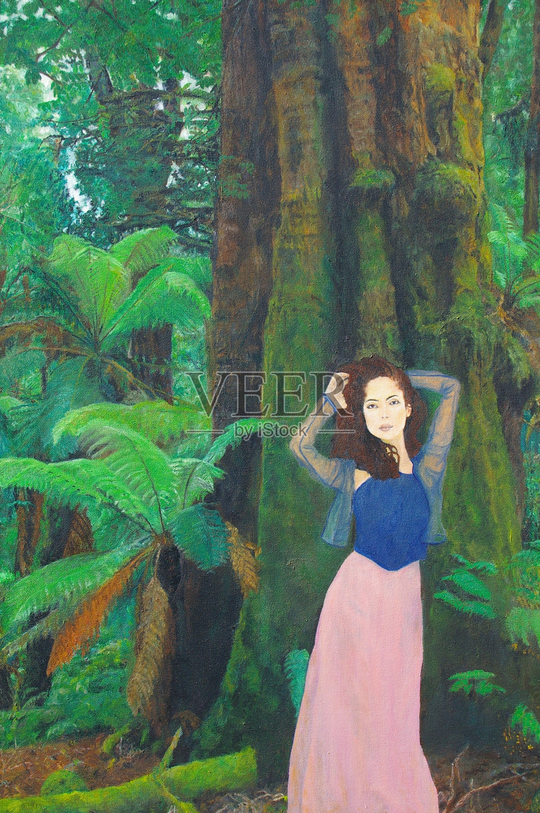 给giclee的油画原画插画图片素材