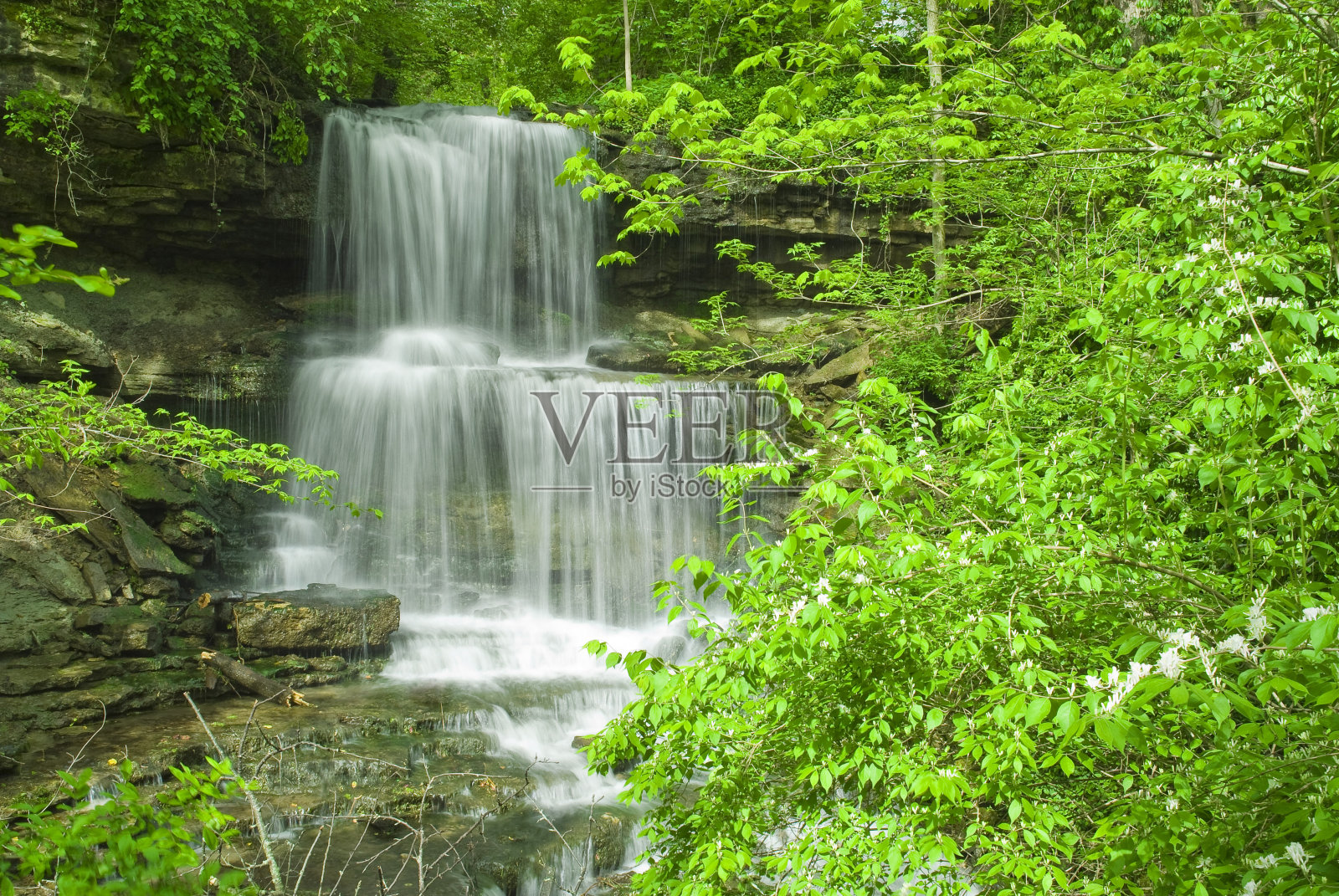 忽视公园瀑布照片摄影图片