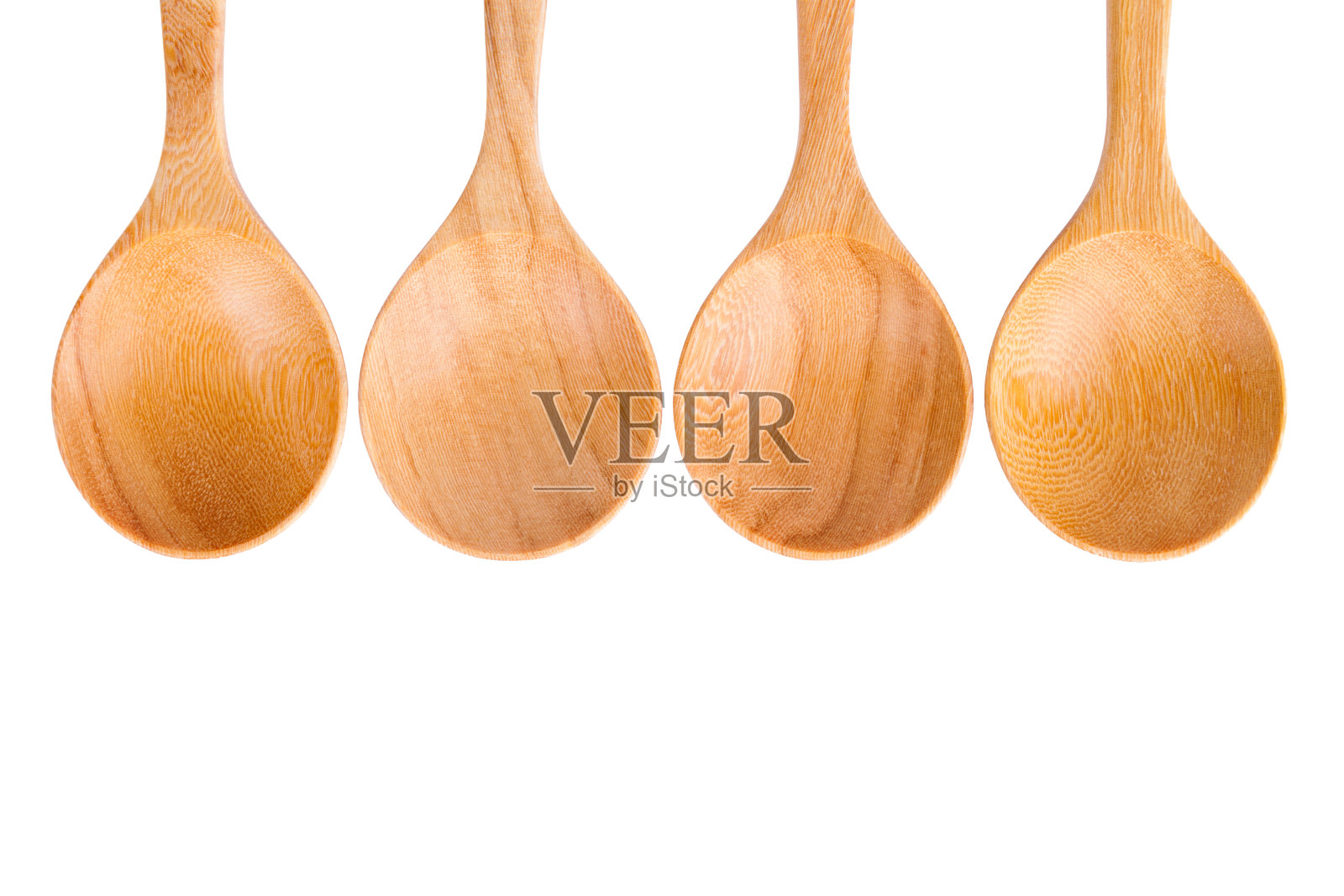 木勺孤立在白色背景上照片摄影图片