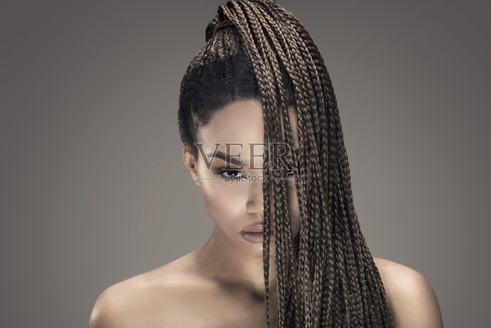 美丽的非洲女孩肖像照片摄影图片