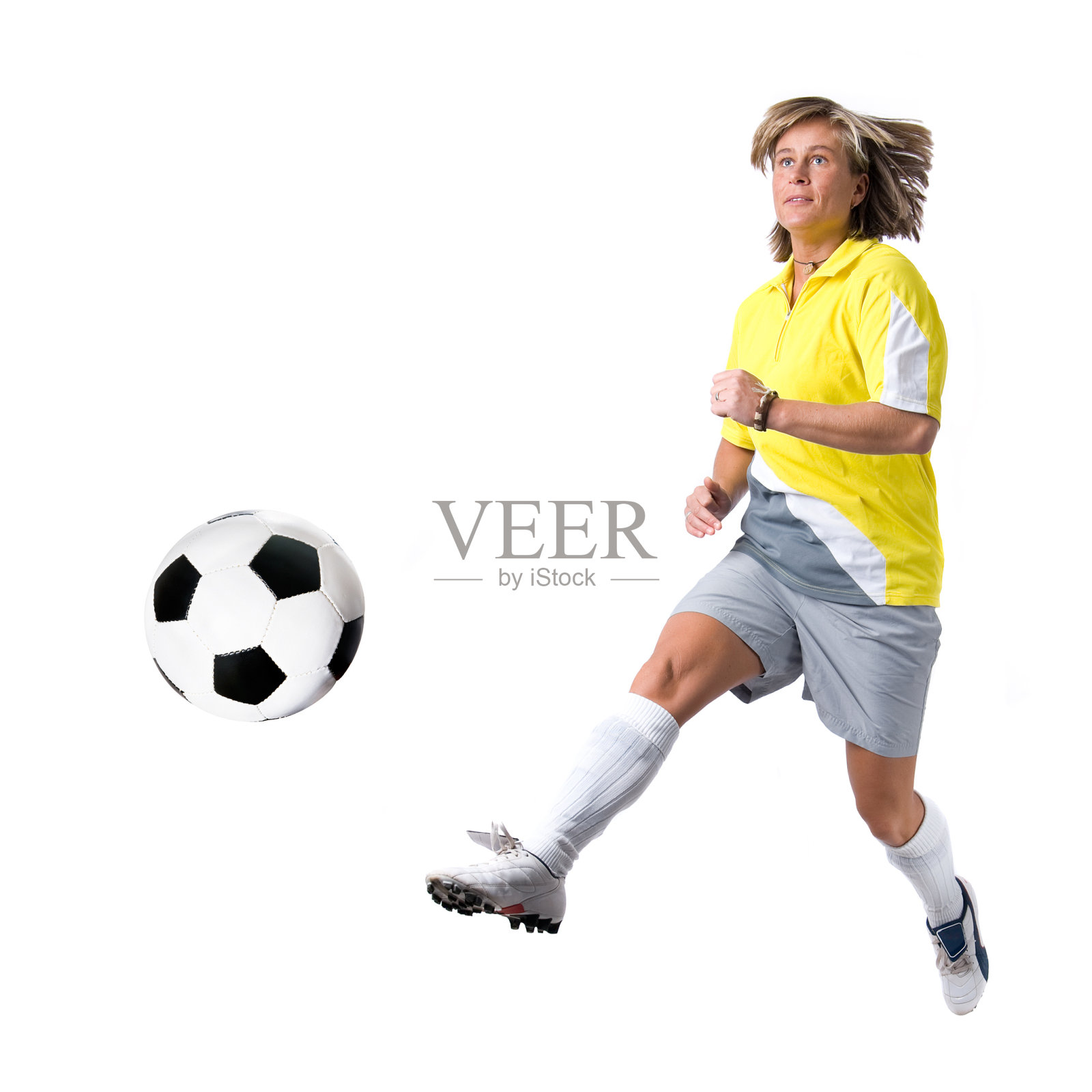 足球的女士照片摄影图片