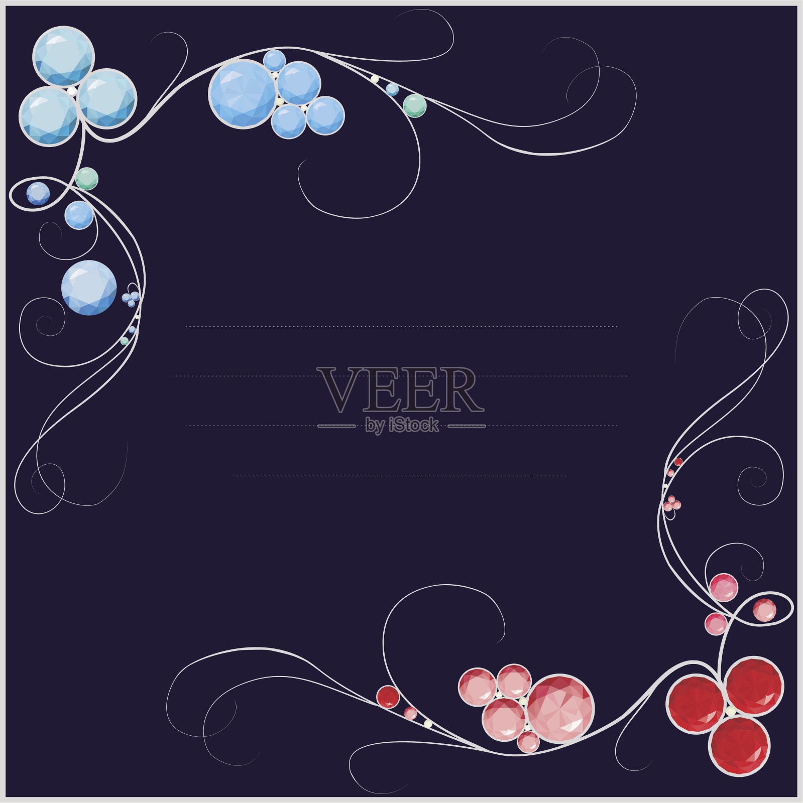 卡片宝石空白插画图片素材