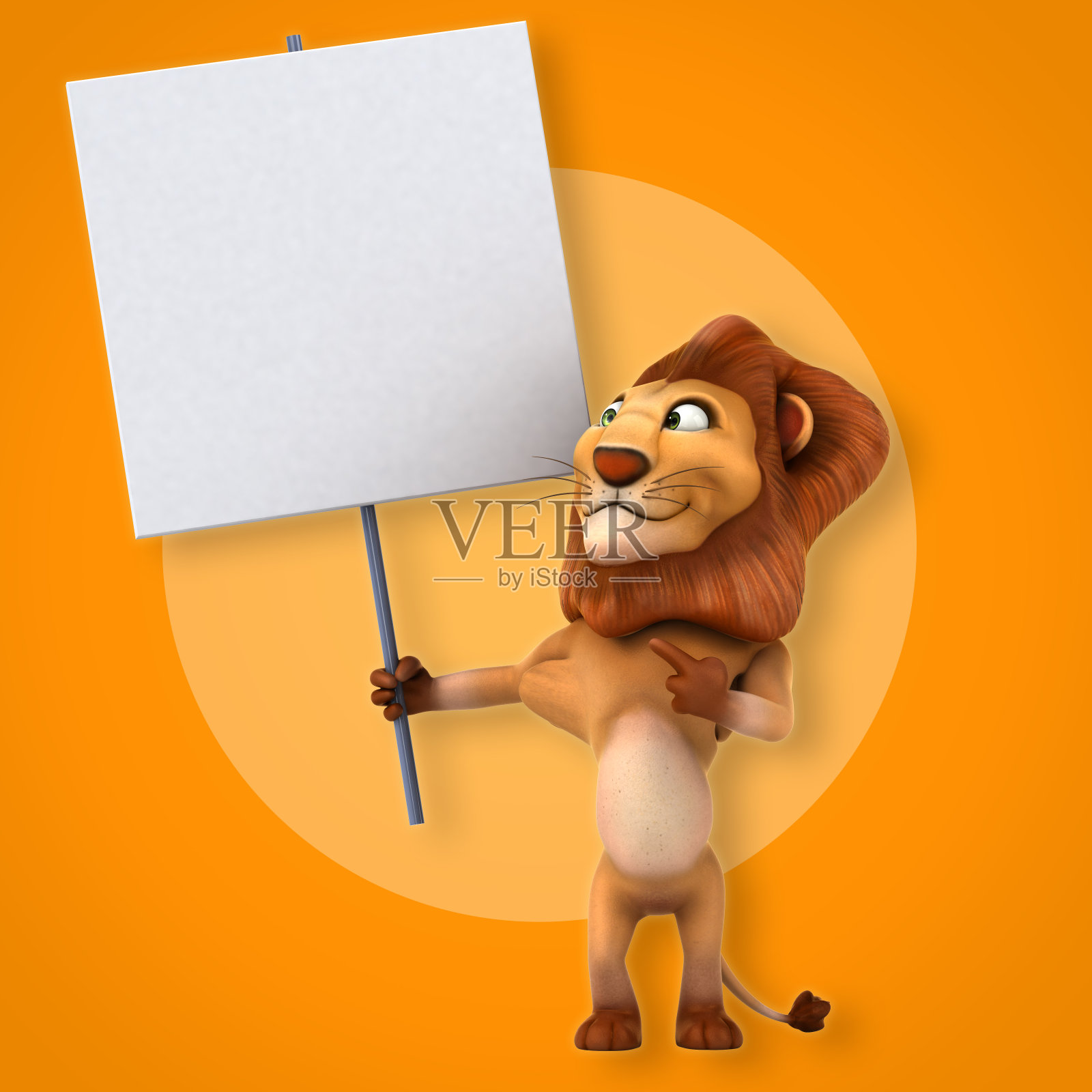 有趣的狮子插画图片素材