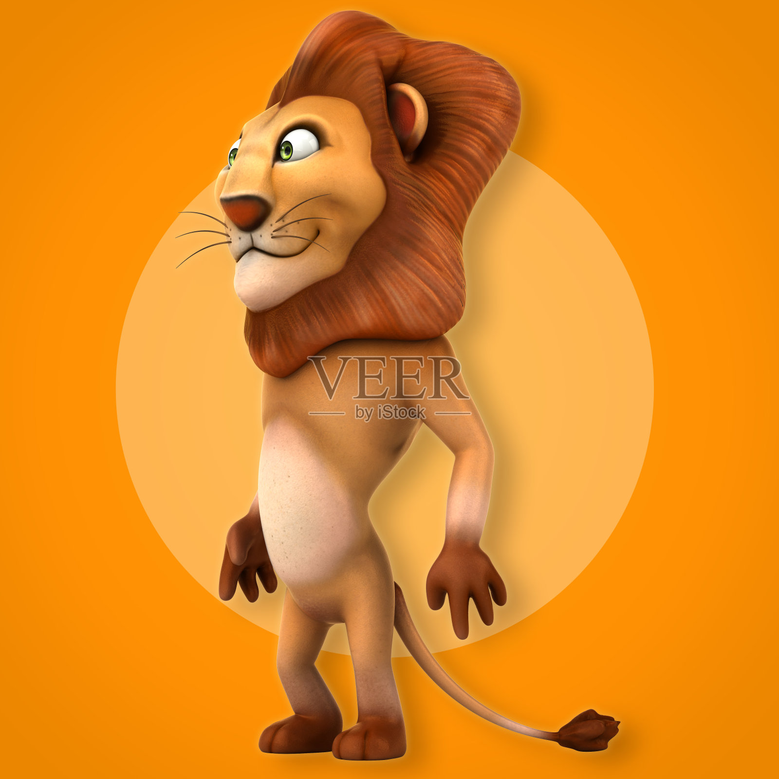 有趣的狮子插画图片素材