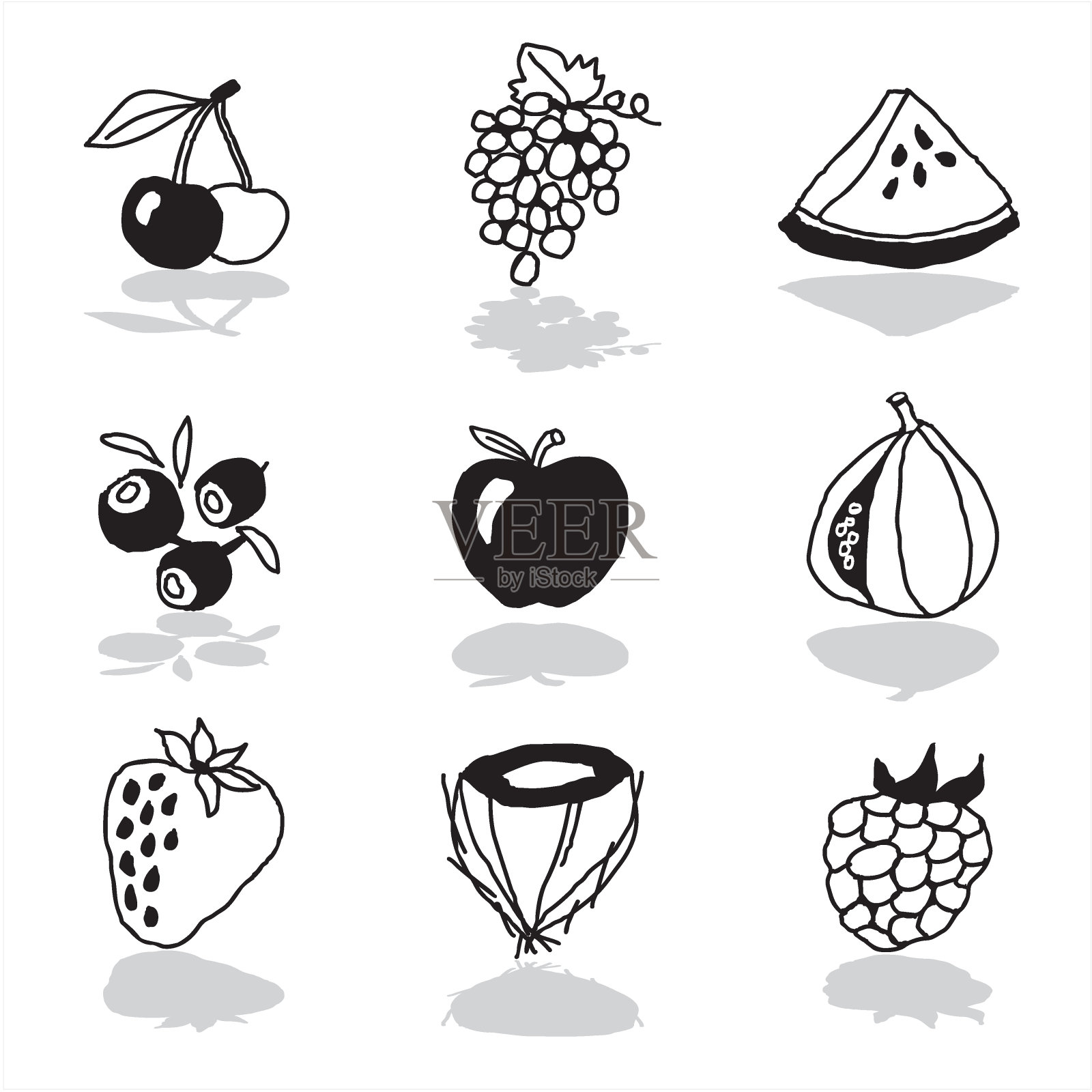 水果图标套装1插画图片素材