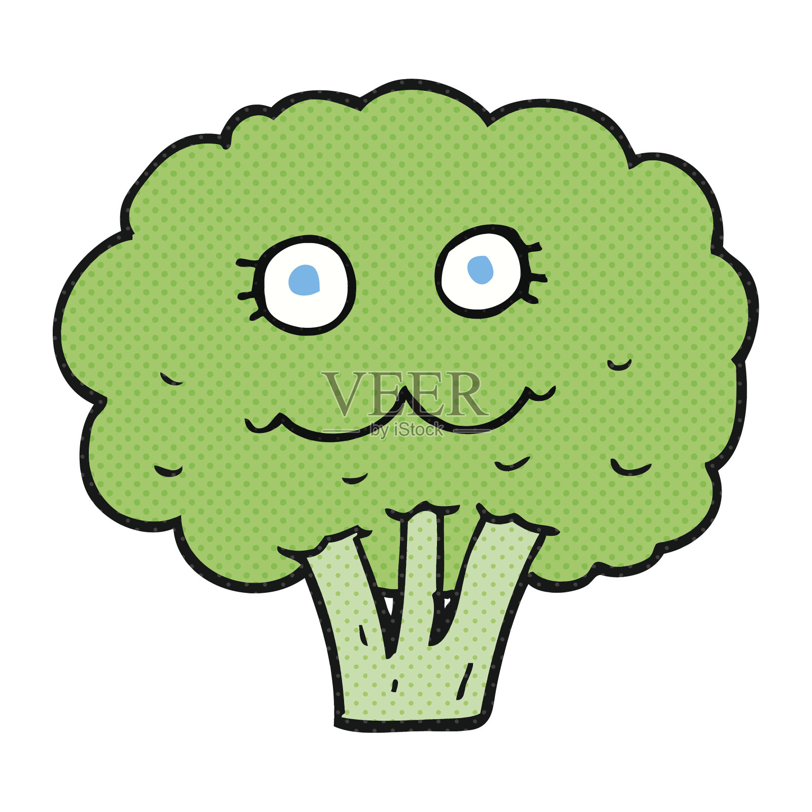 卡通西兰花设计元素图片