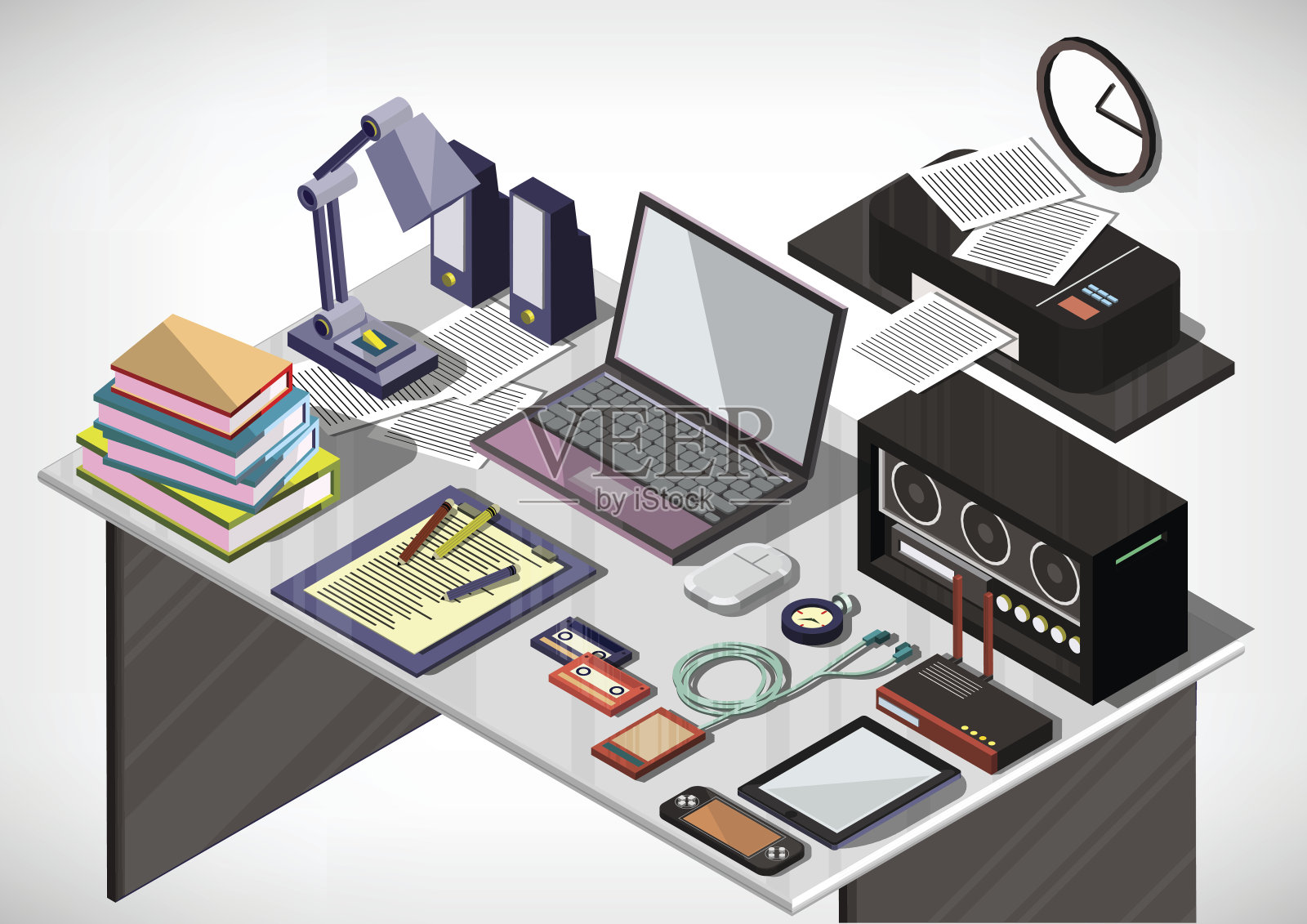 说明信息图形室内办公室概念插画图片素材