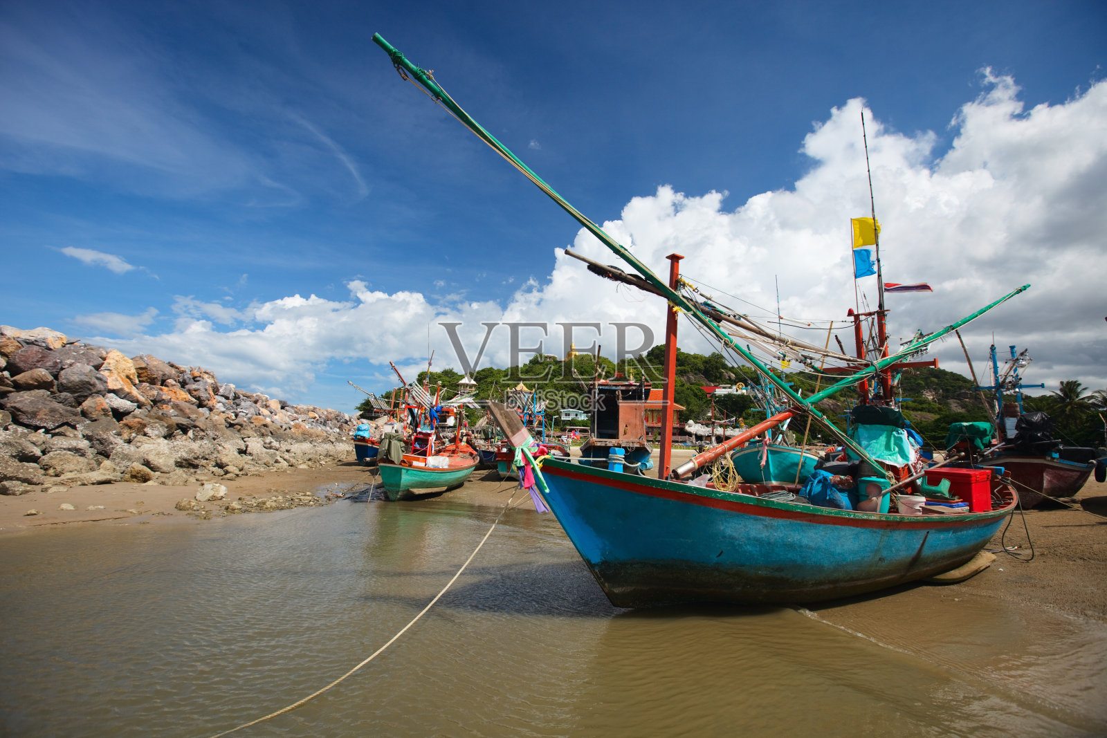 泰国渔船照片摄影图片