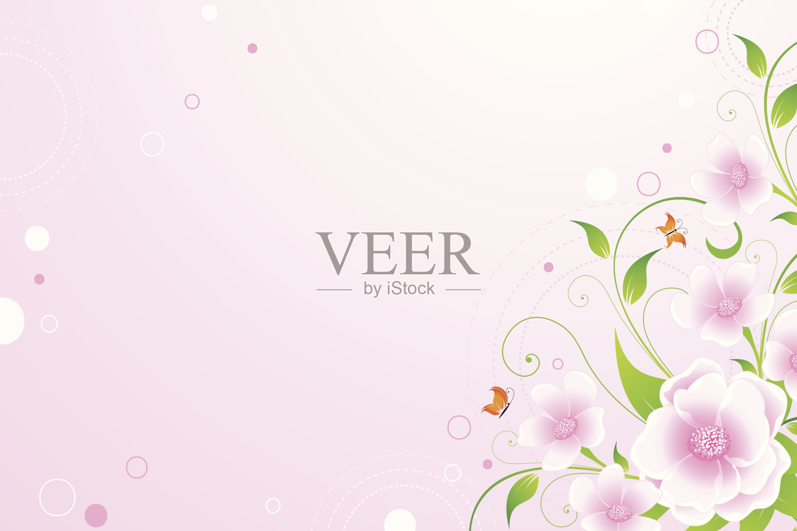 花的背景插画图片素材