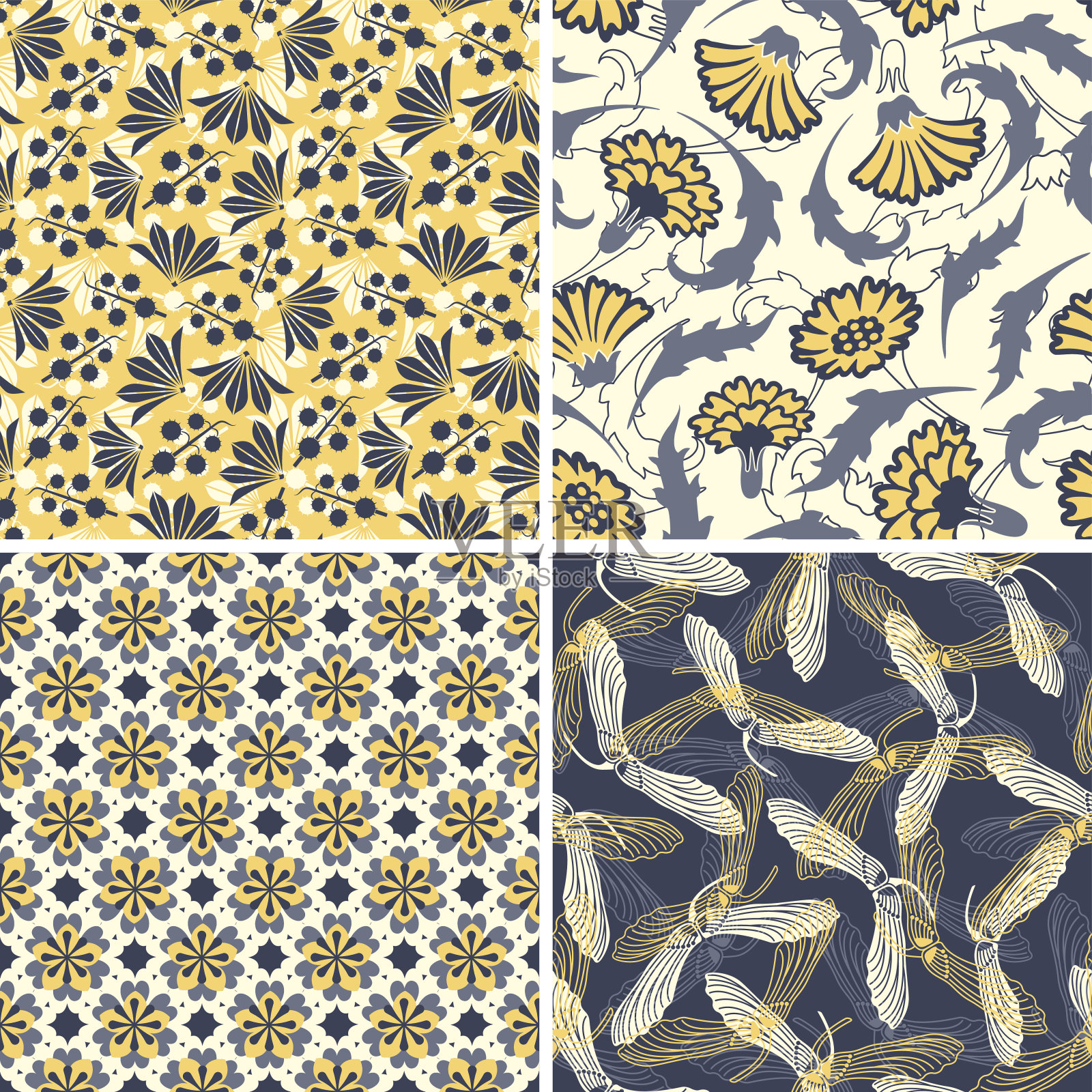 花的图案插画图片素材