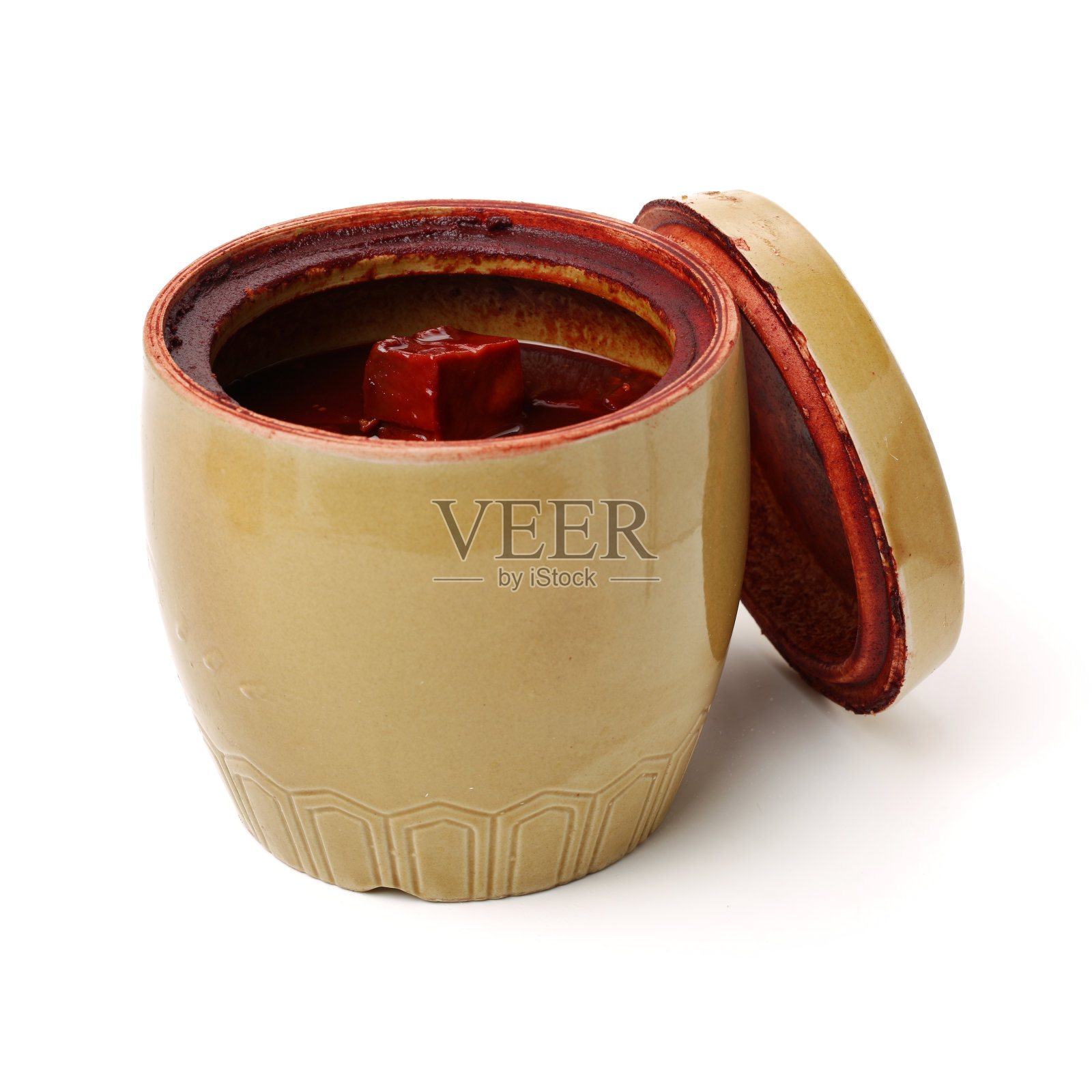 中国腐乳(Fu Ru)的白色背景照片摄影图片