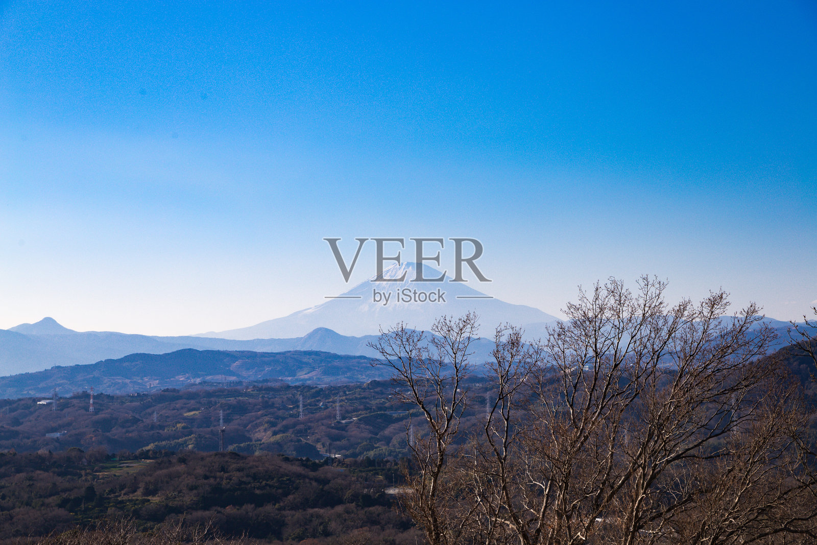 湘南平から眺める富士山照片摄影图片