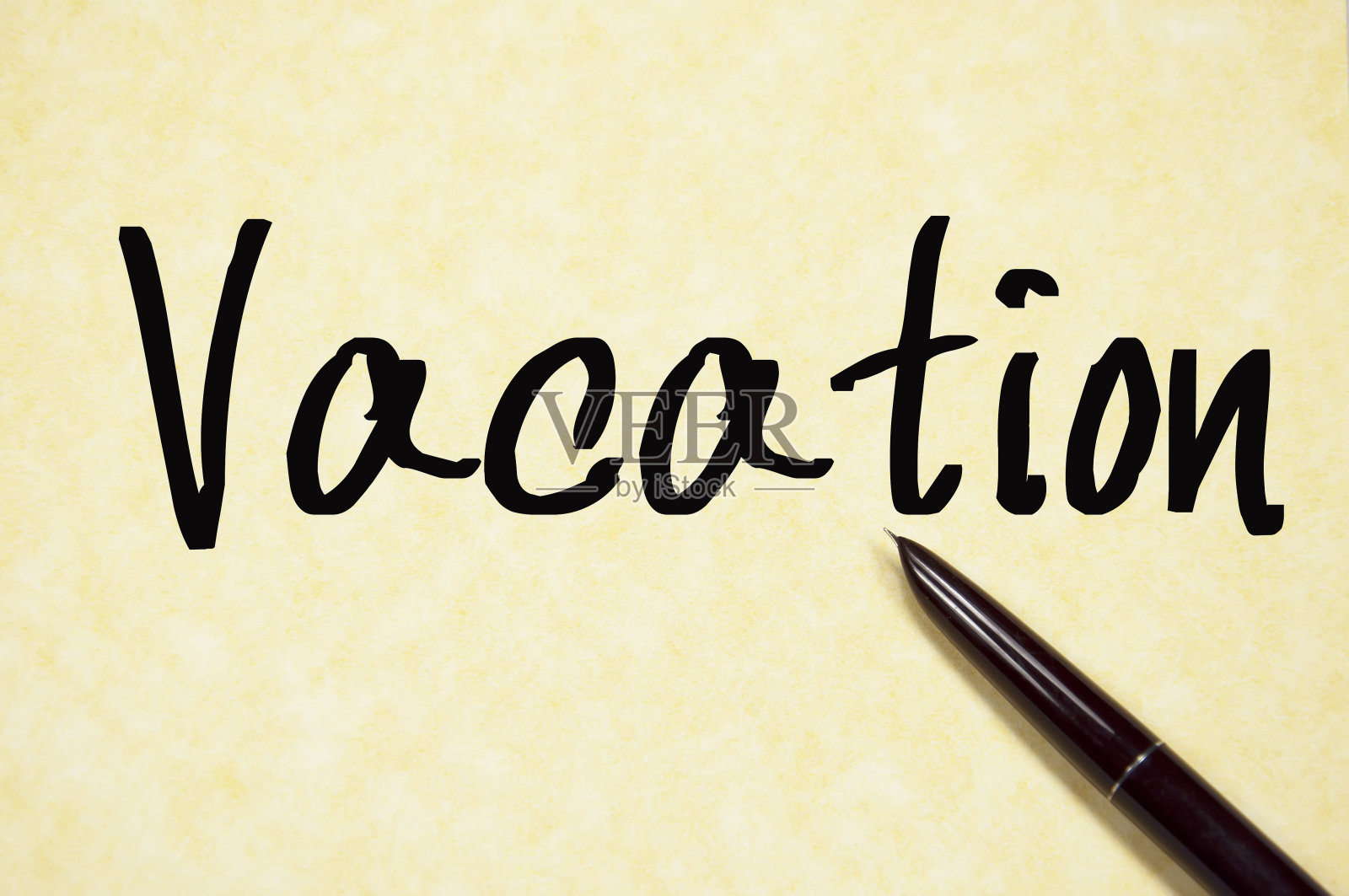 假期单词写在纸上插画图片素材