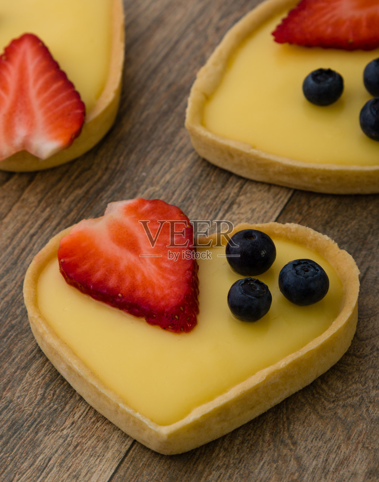 心型香草挞照片摄影图片