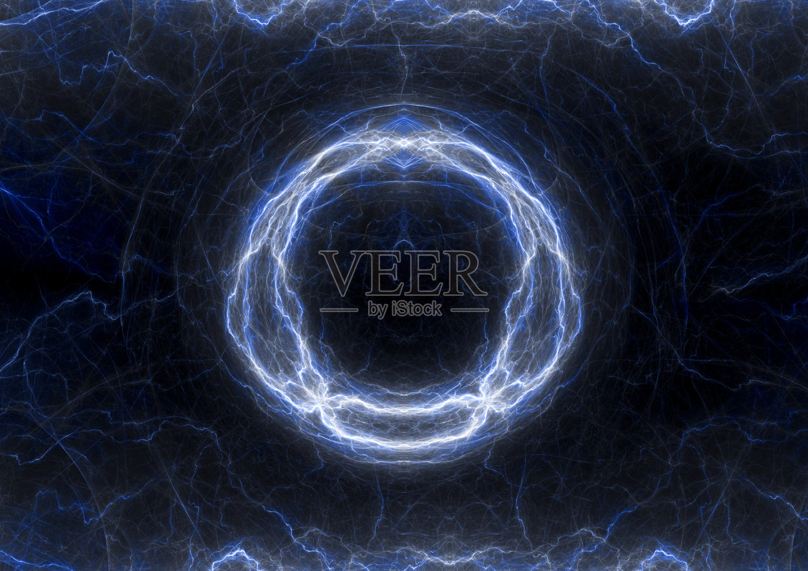 蓝色抽象闪电背景插画图片素材