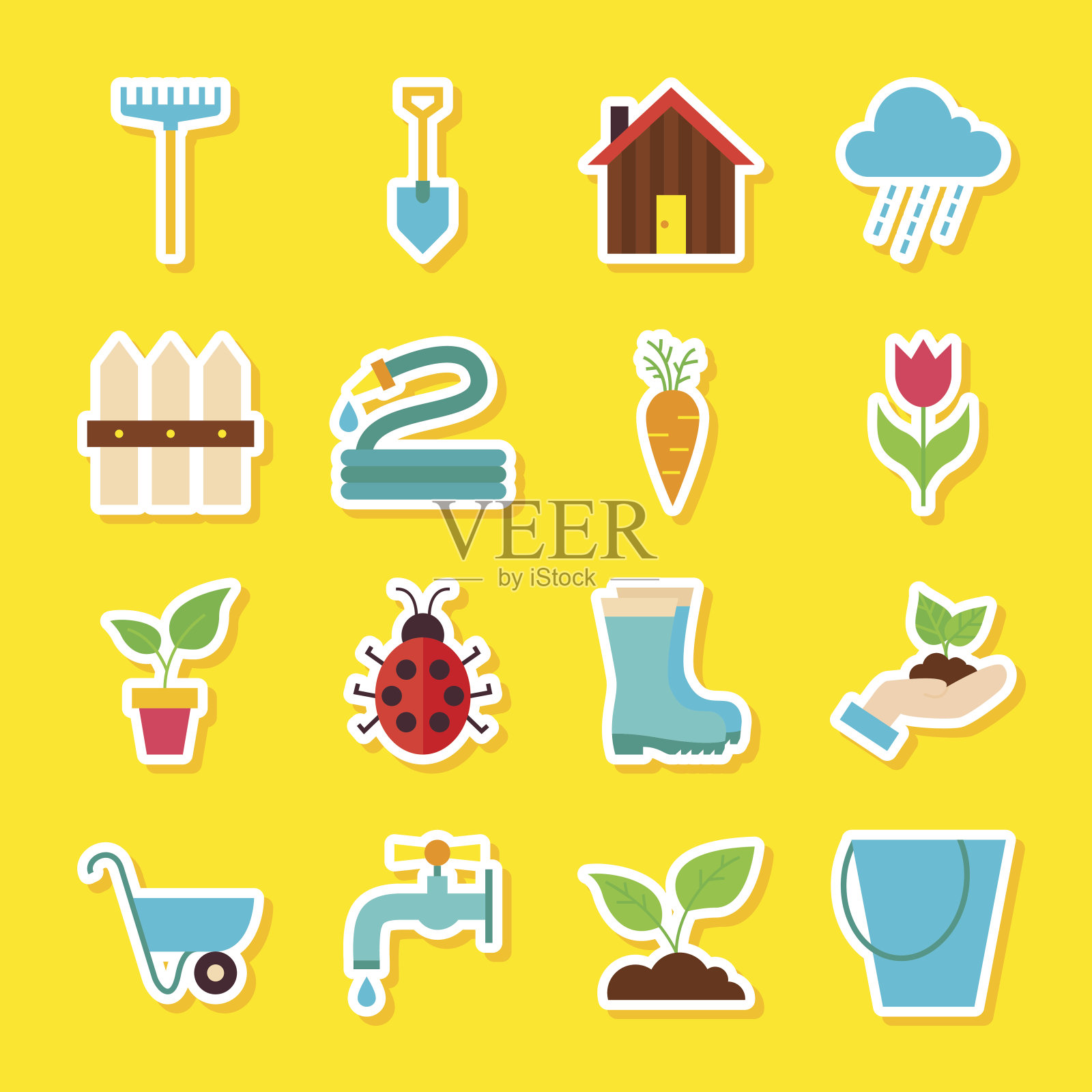 春园艺贴纸图标素材