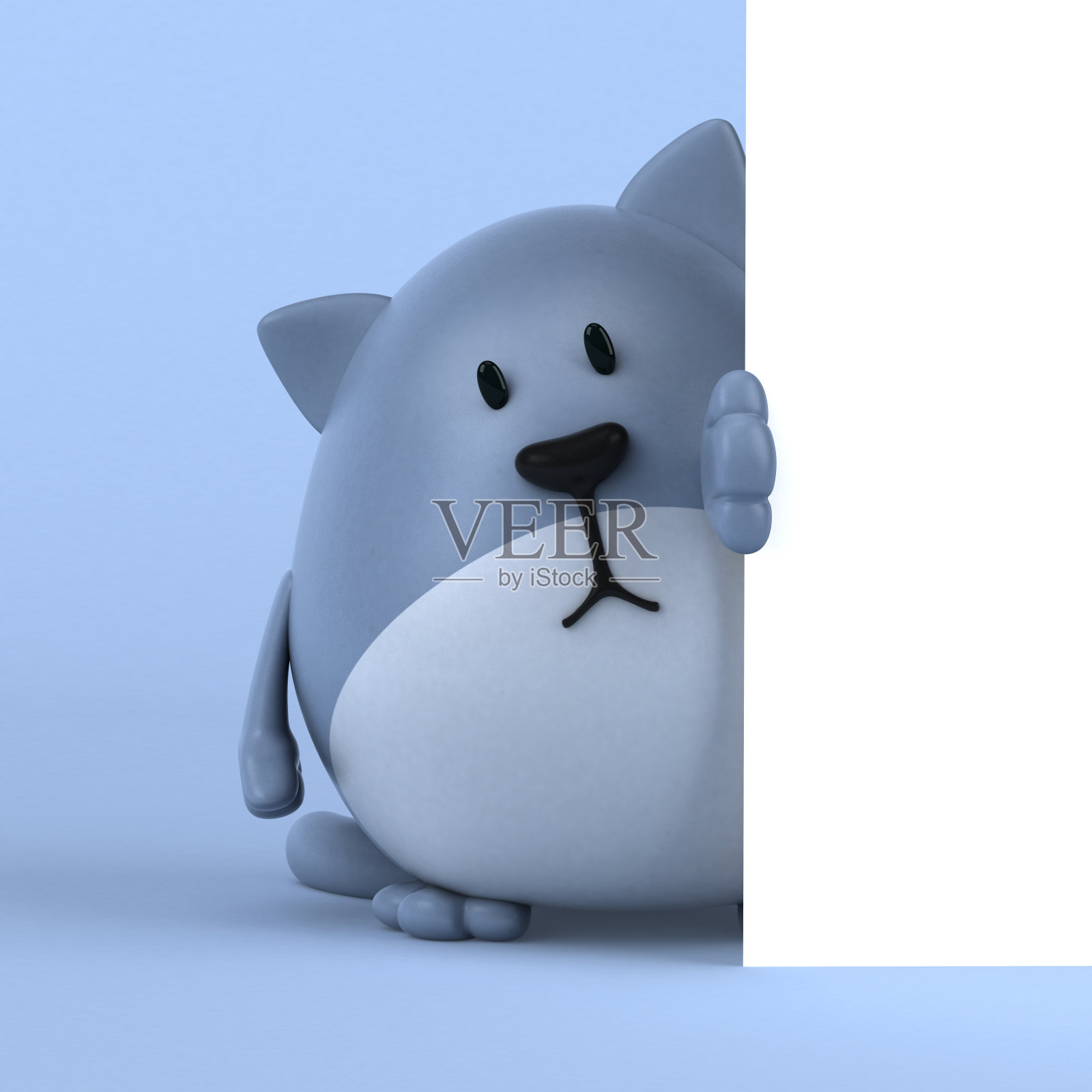 有趣的猫- 3D插图照片摄影图片