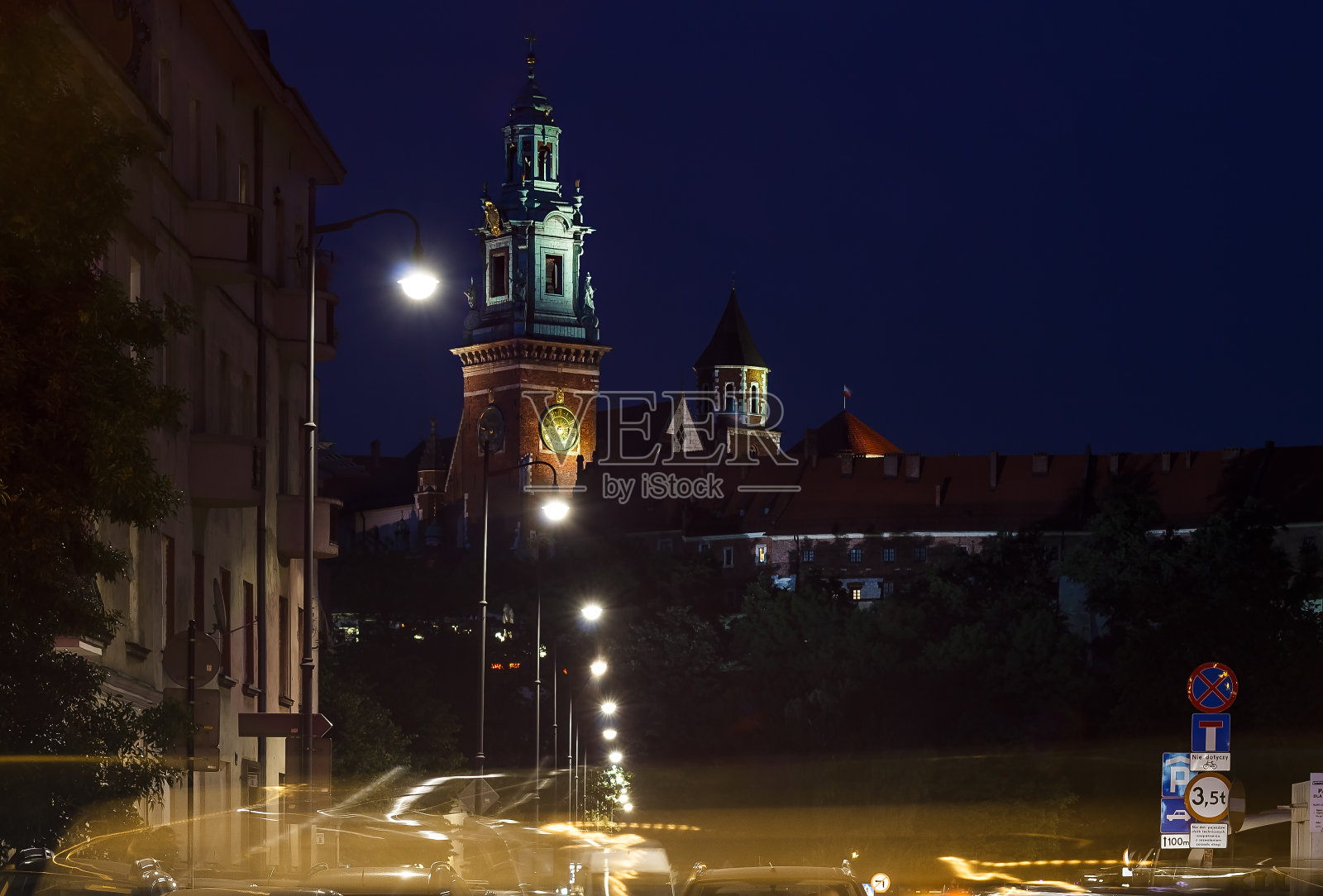 瓦维尔山上的瓦维尔大教堂。克拉科夫。波兰。照片摄影图片