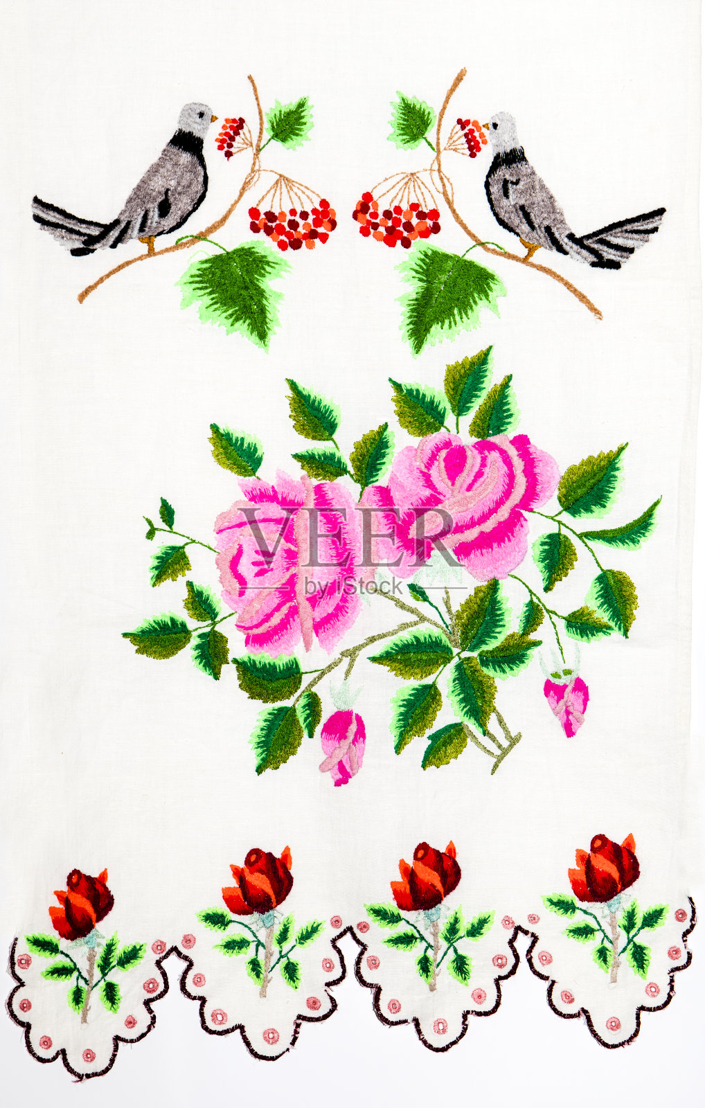 乌克兰民间刺绣，手工制作照片摄影图片