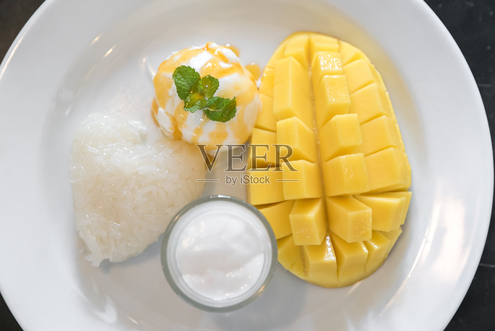 糯米芒果照片摄影图片