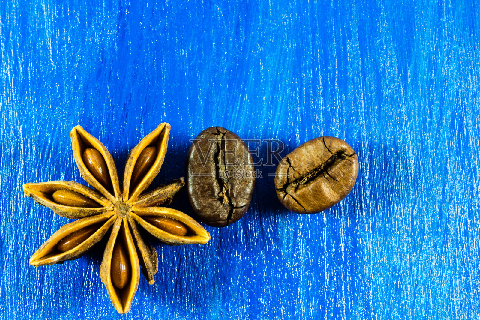 八角加咖啡豆照片摄影图片