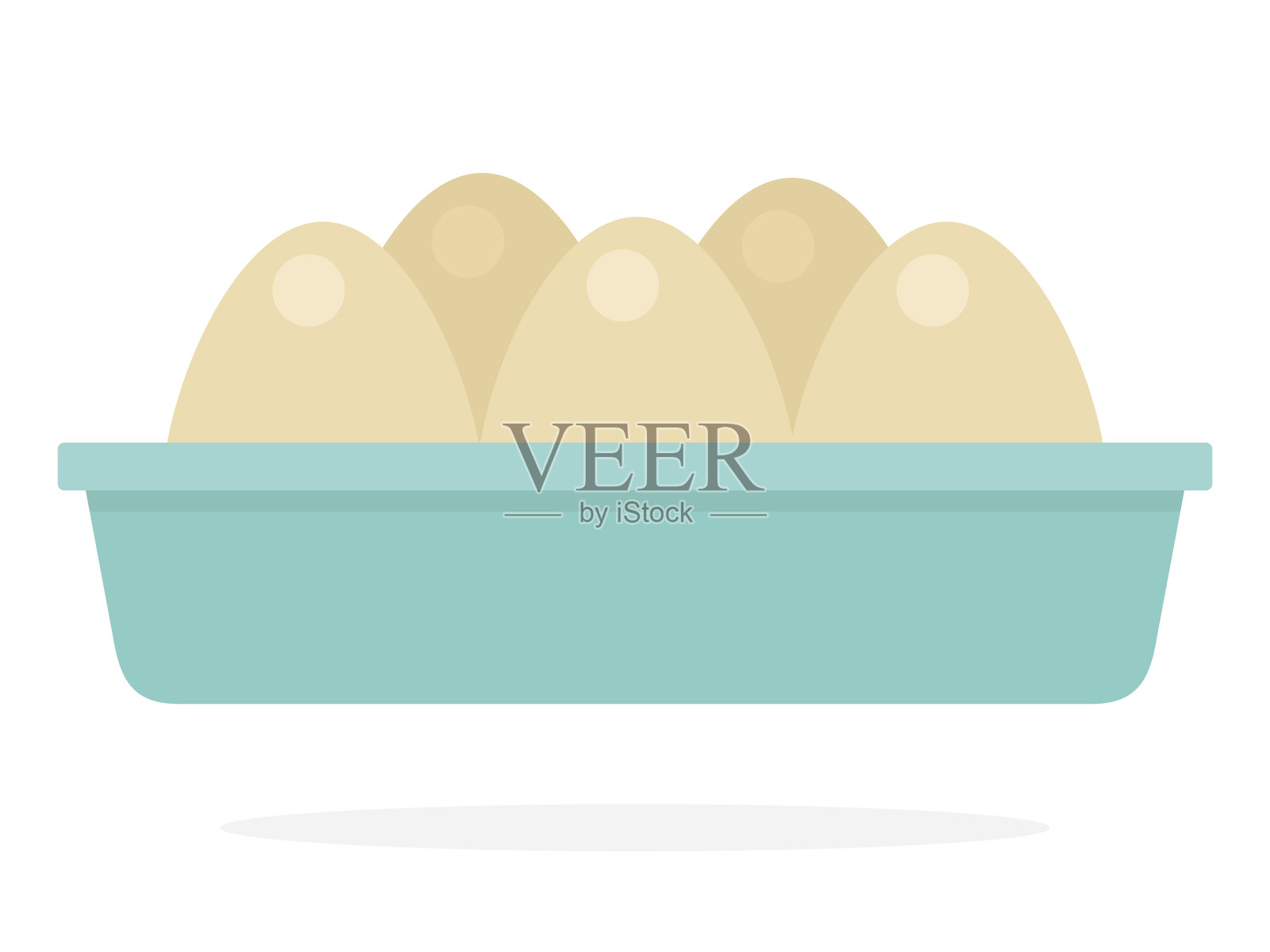 容器中的鸡蛋插画图片素材