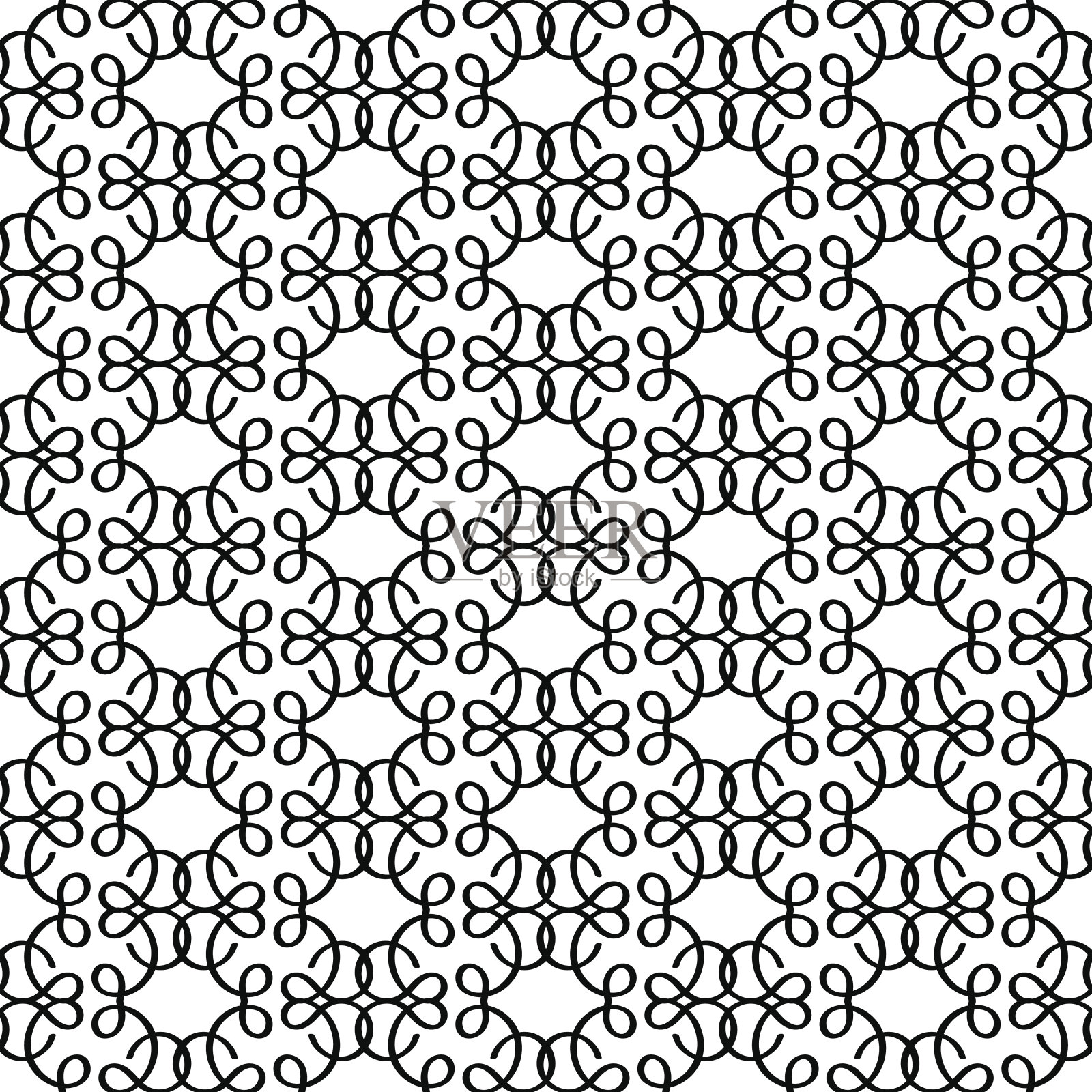 黑色线形花纹插画图片素材