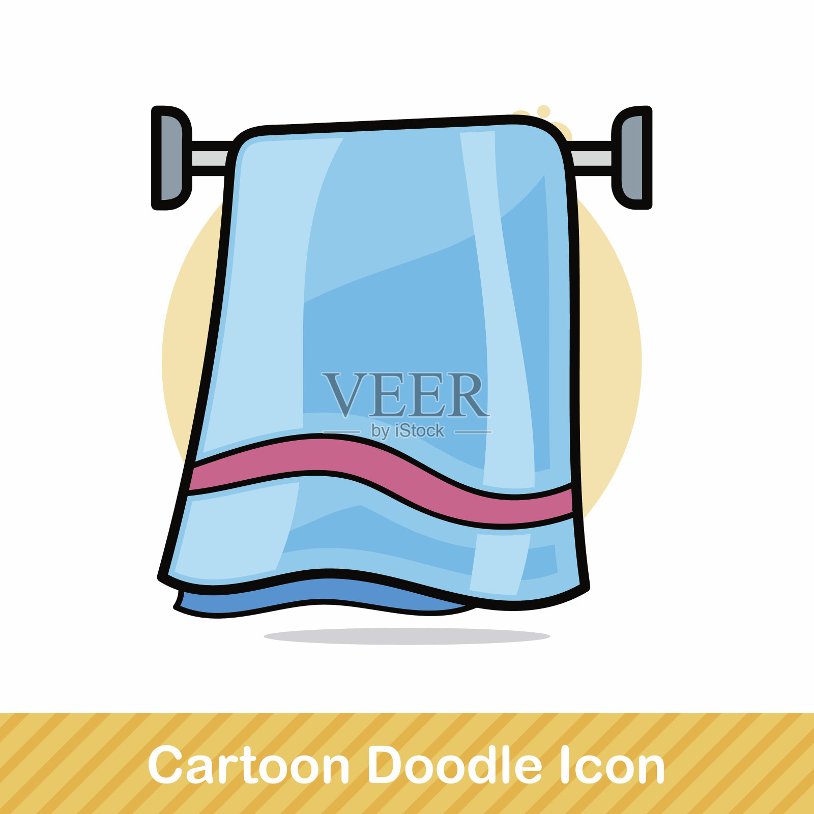 毛巾涂鸦设计元素图片