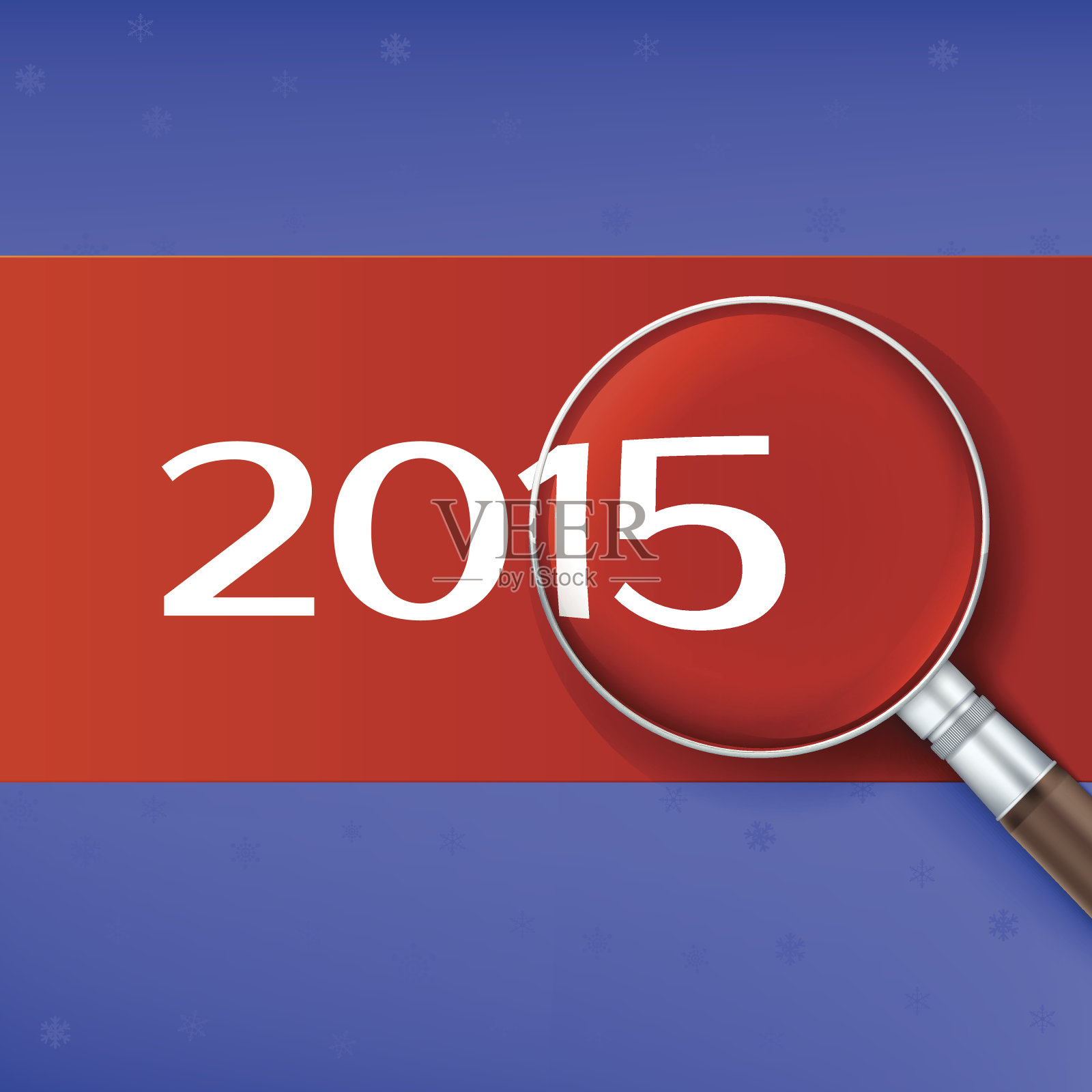 2015年在放大镜上增加了。插画图片素材