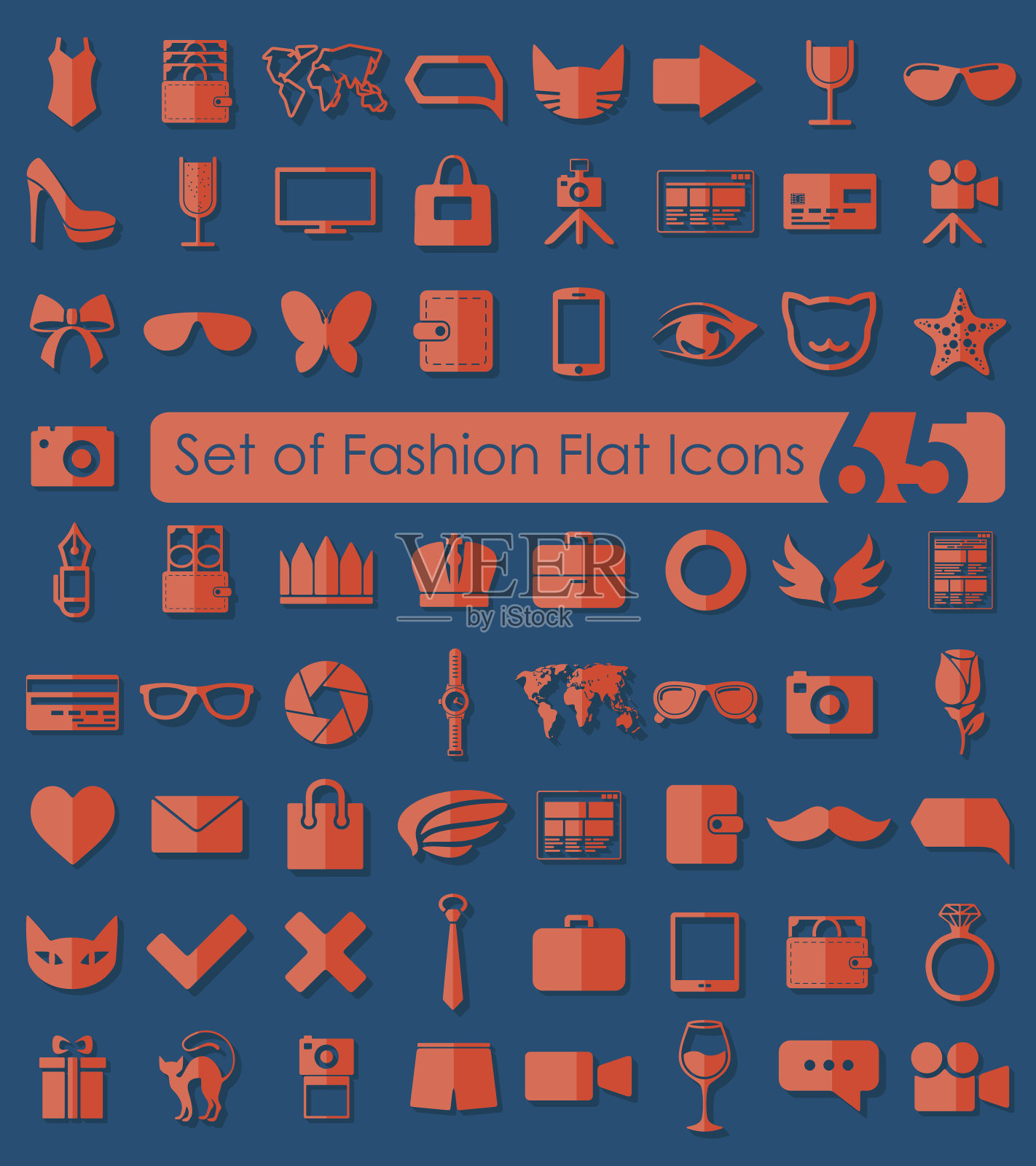 一套时尚偶像图标素材