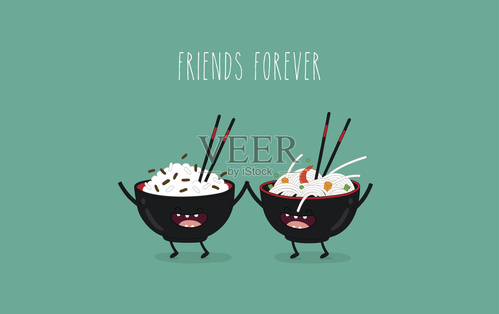 有趣的寿司。一瓶清酒，寿司，米饭，酱油。矢量图插画图片素材