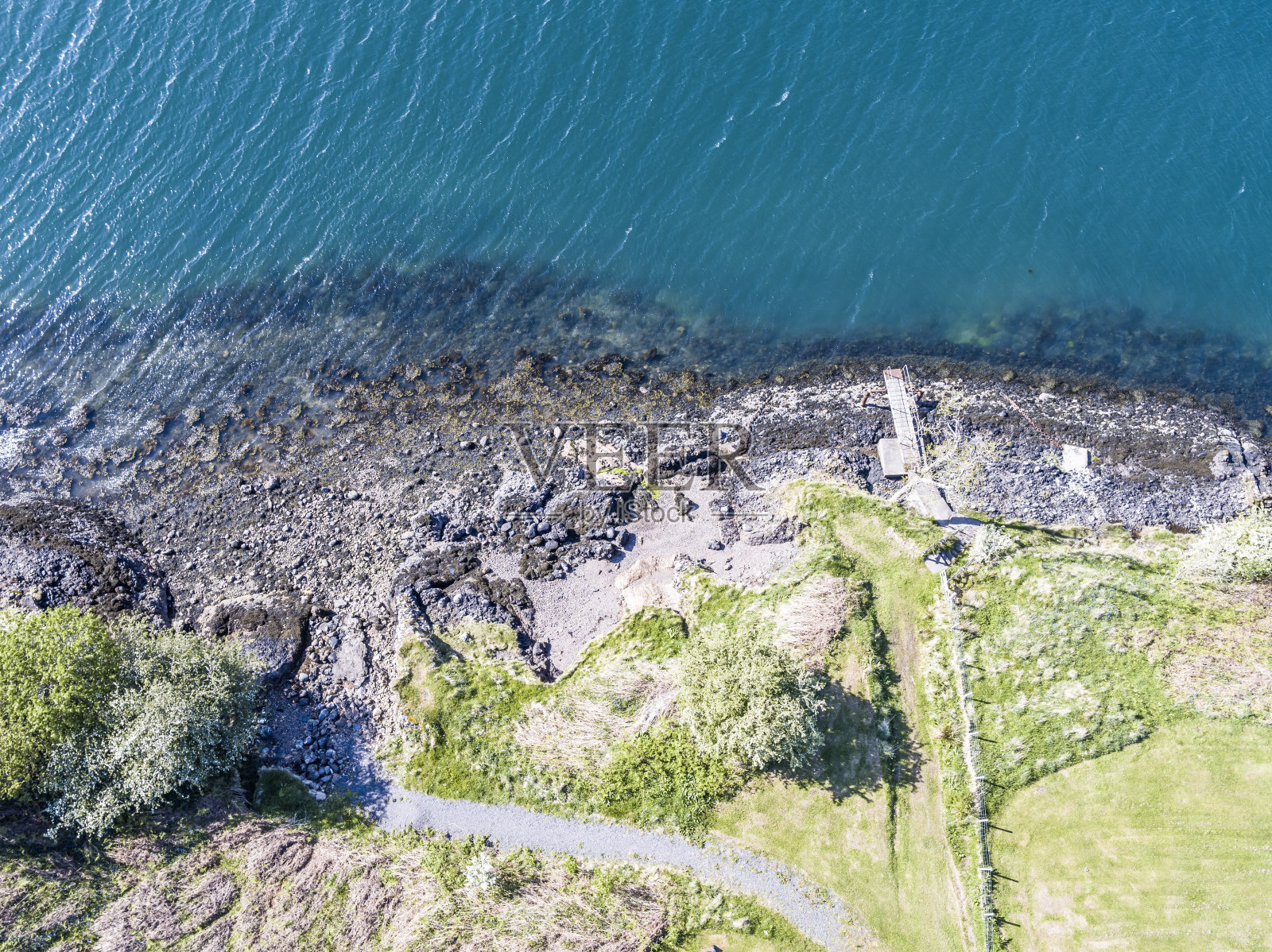 加拉纳赫和奥班之间的海岸鸟瞰图，阿盖尔照片摄影图片