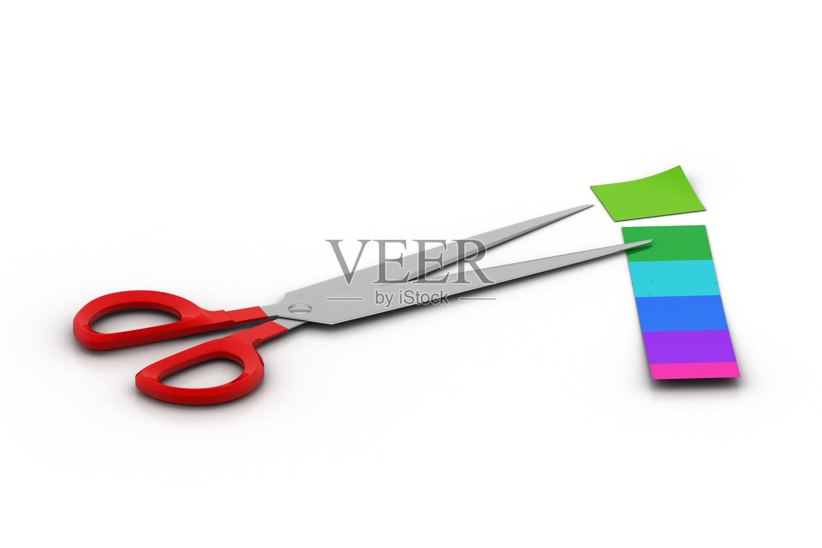 彩色纸与剪刀照片摄影图片