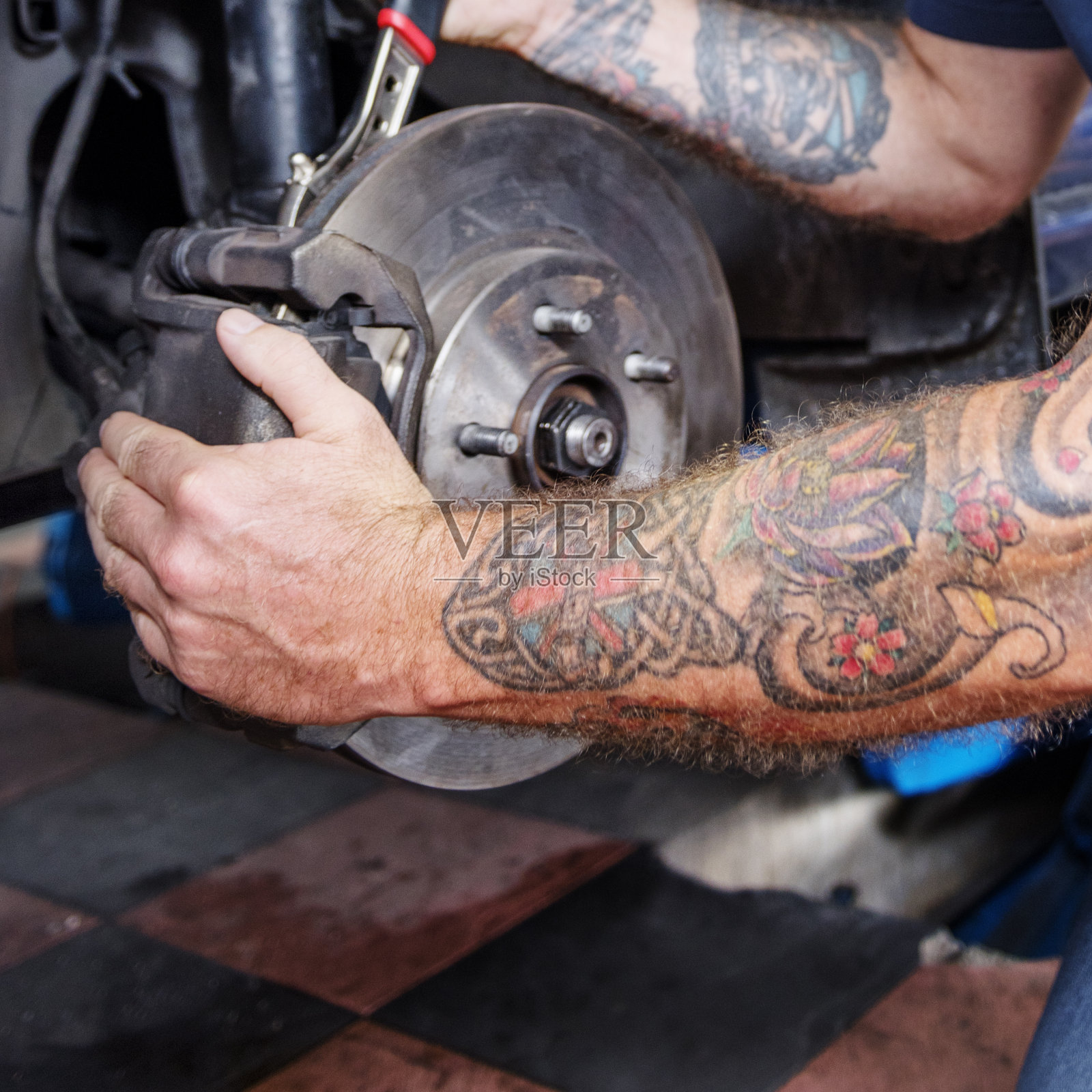 汽车修理厂技工概念照片摄影图片